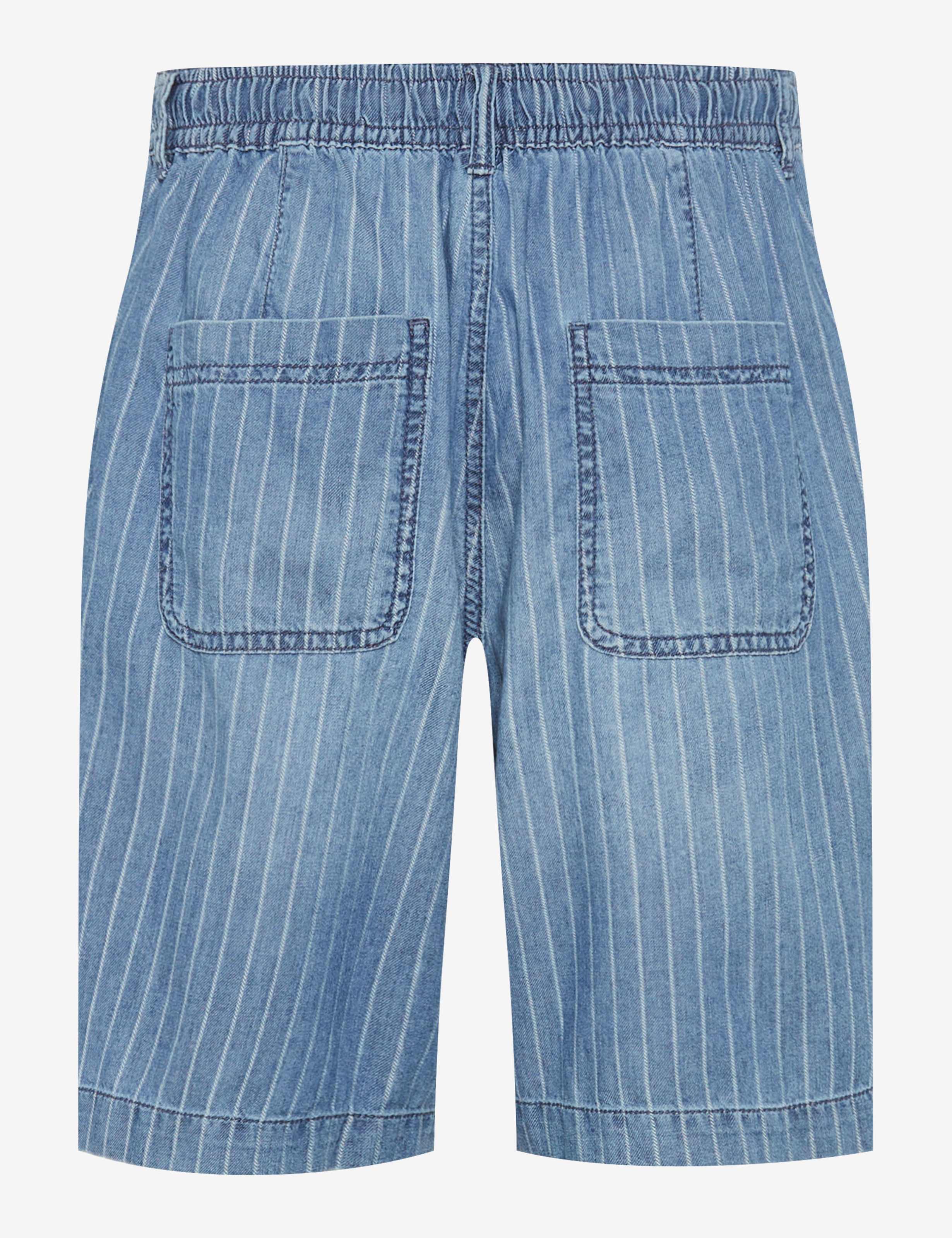 Women Style MAINE B Denim Blue Wide Leg Stand-alone rear view