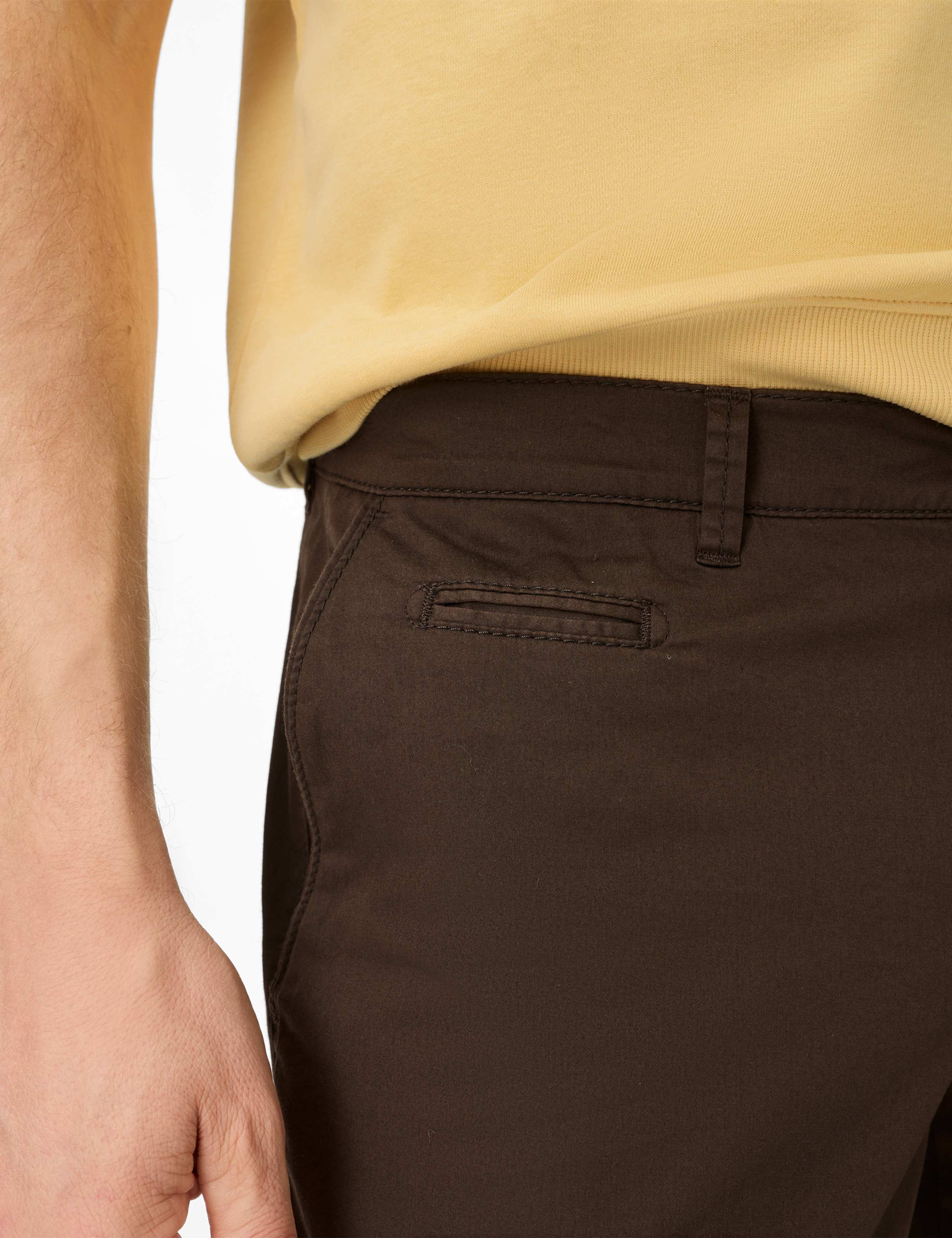 Homme Style FABIO Marron Foncé Modern Fit Détail 2