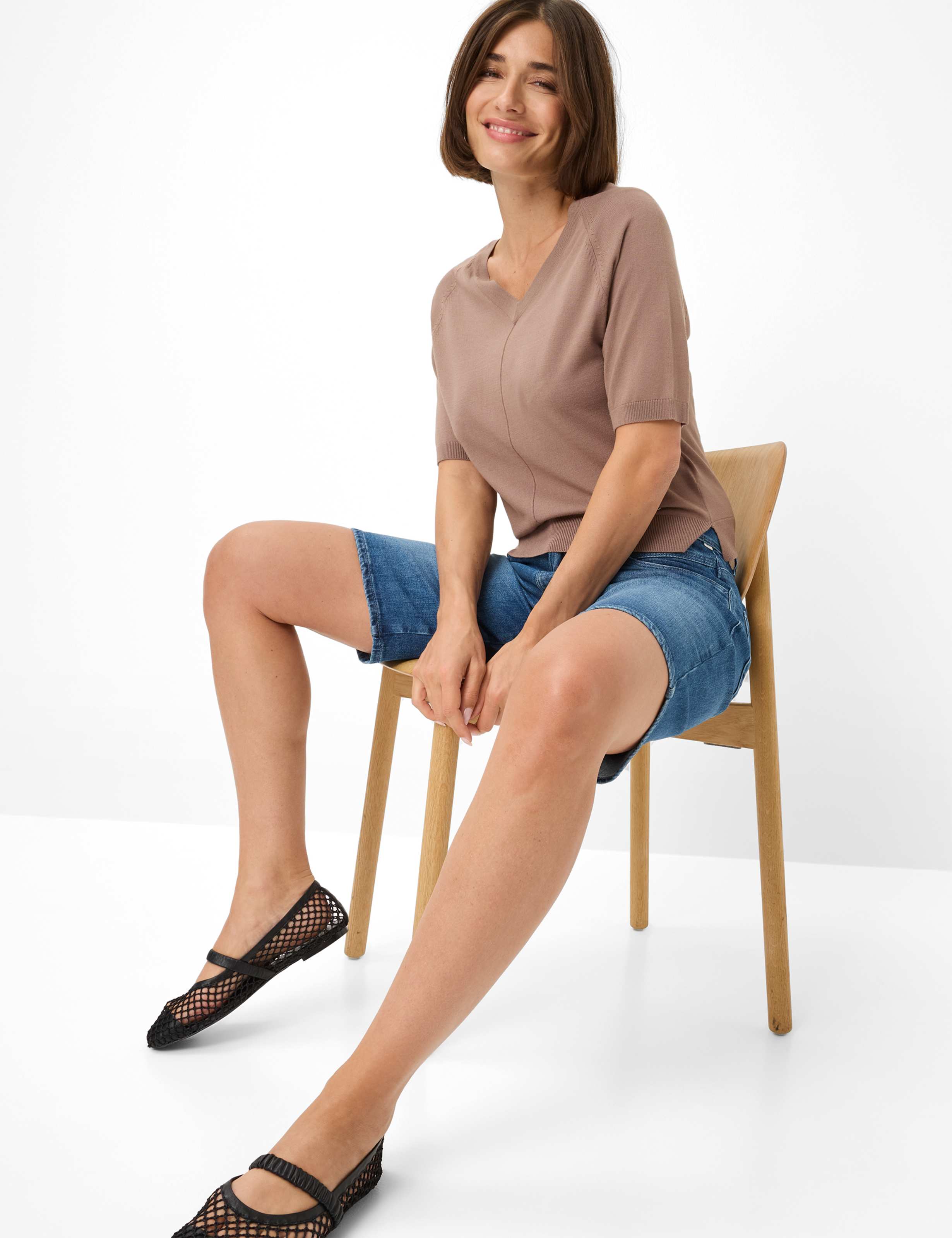 Femme Style MEL B Denim Bleu Relaxed Fit Détail 1