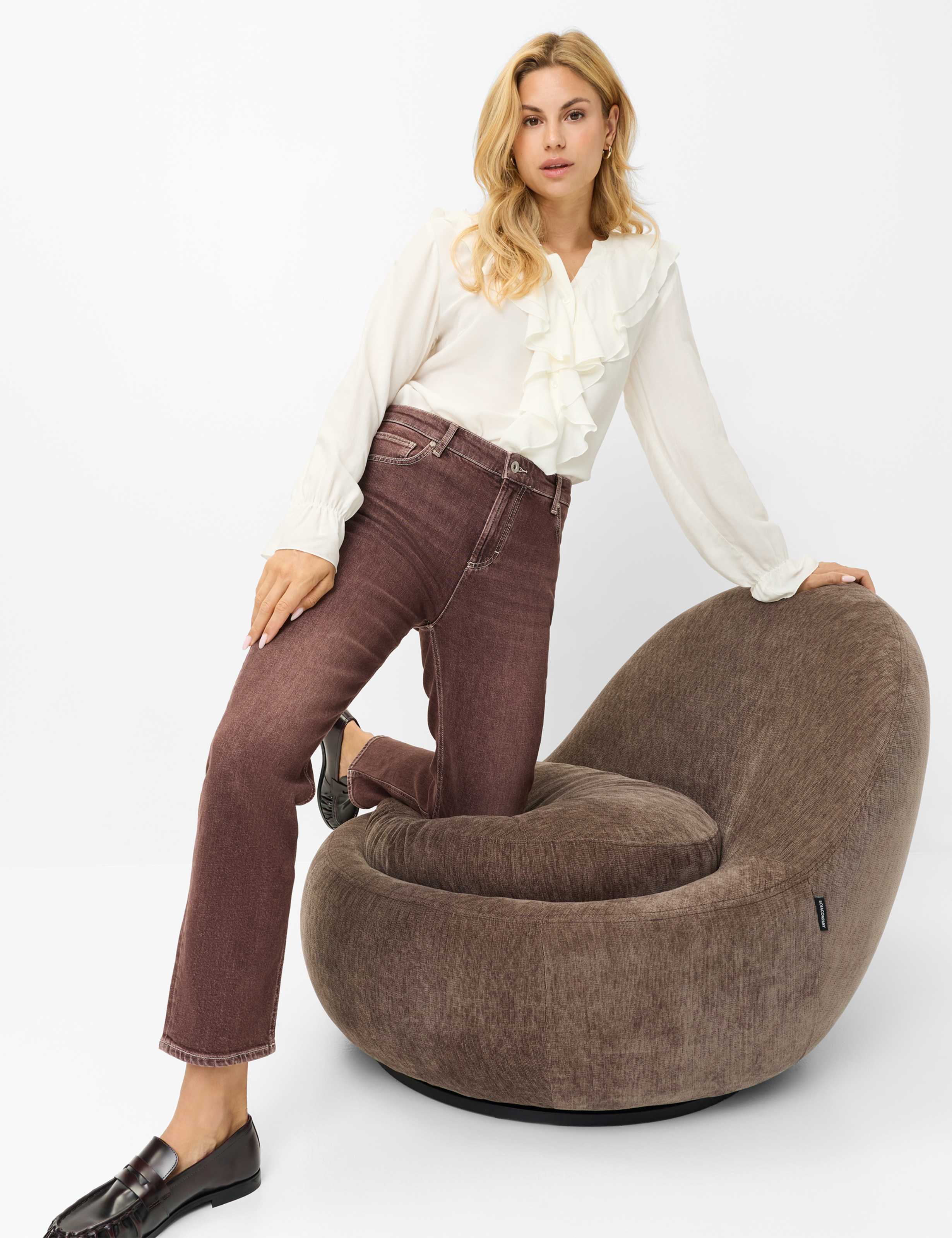 Women Style MADISON S Denim Dark Purple Straight Fit Detail 1