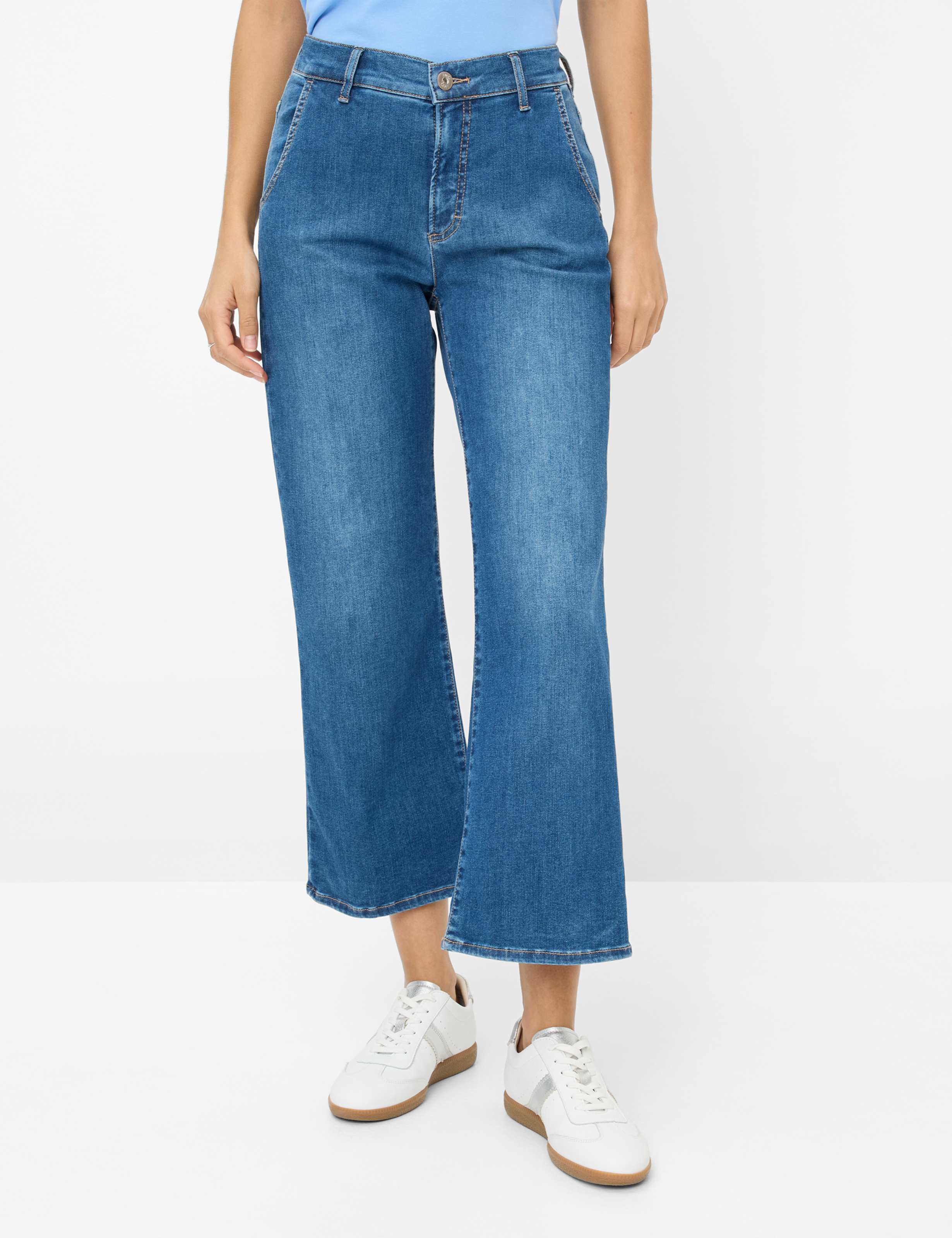 Thumbnail - Brax Damen Culotte Style MAINE S USED STONE BLUE, denim blau, Gr. 38