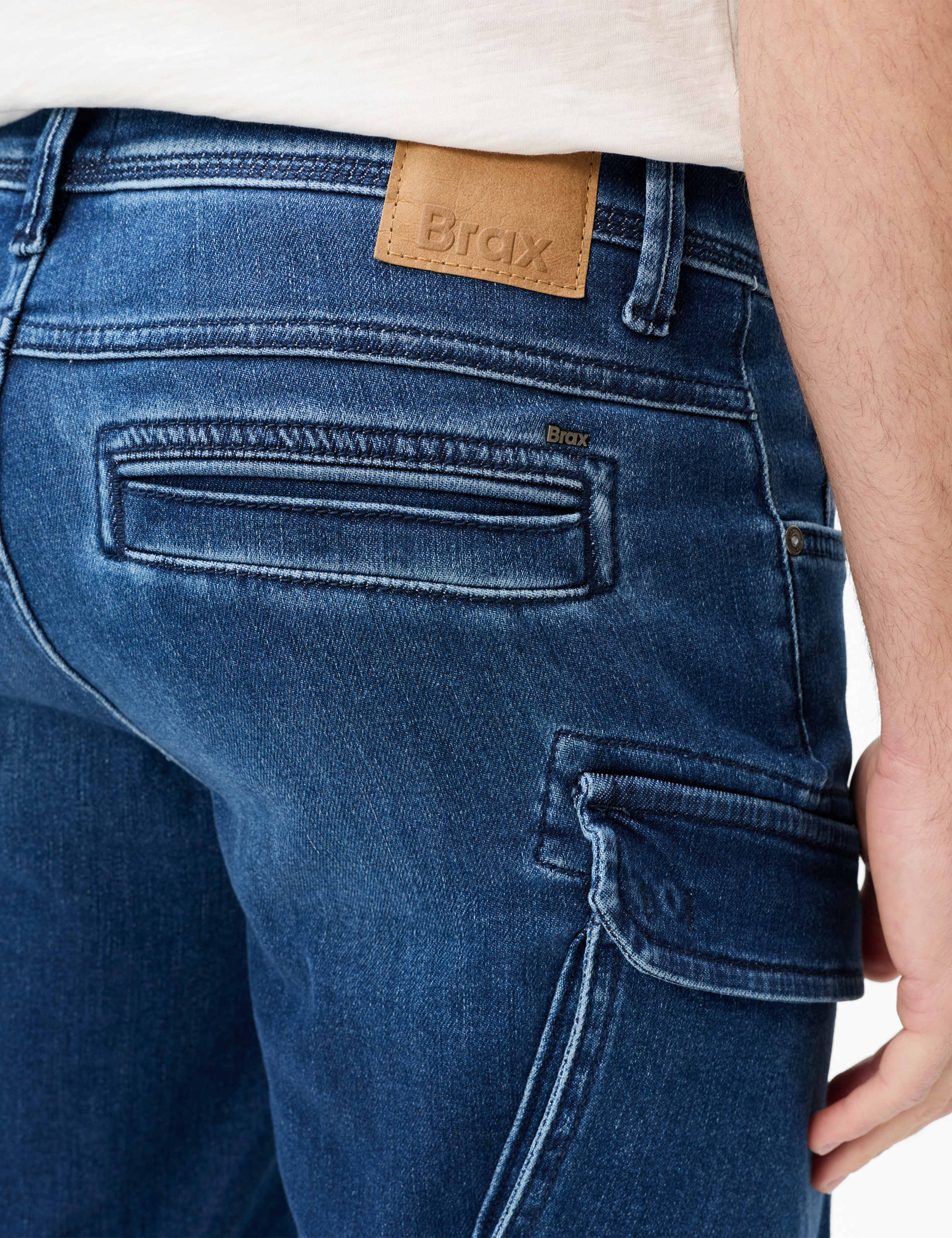 Homme Style CHRIS Denim Bleu Foncé Modern Fit Détail 2