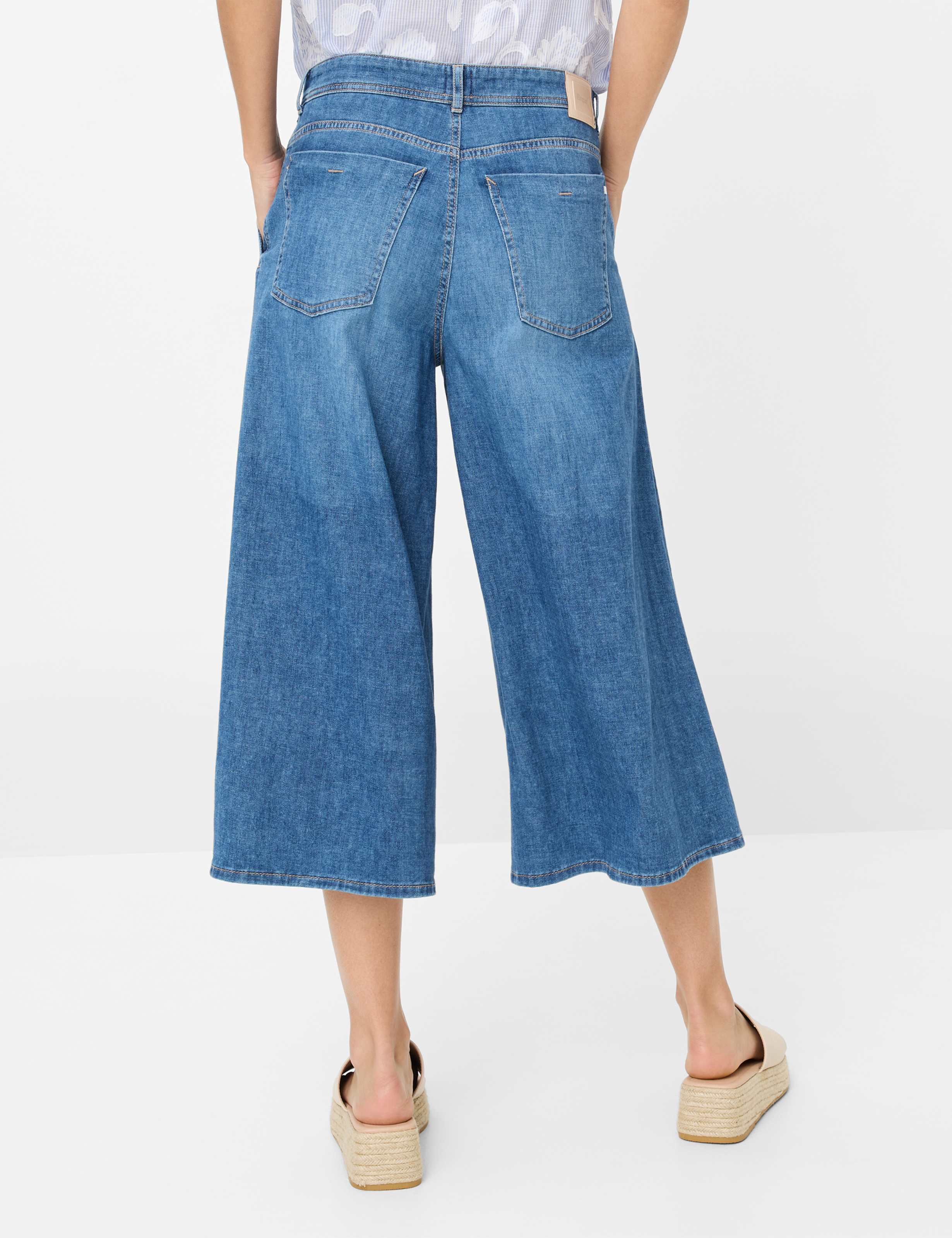 Damen Style MELLI S Denim Blau Wide Leg Model Rueck