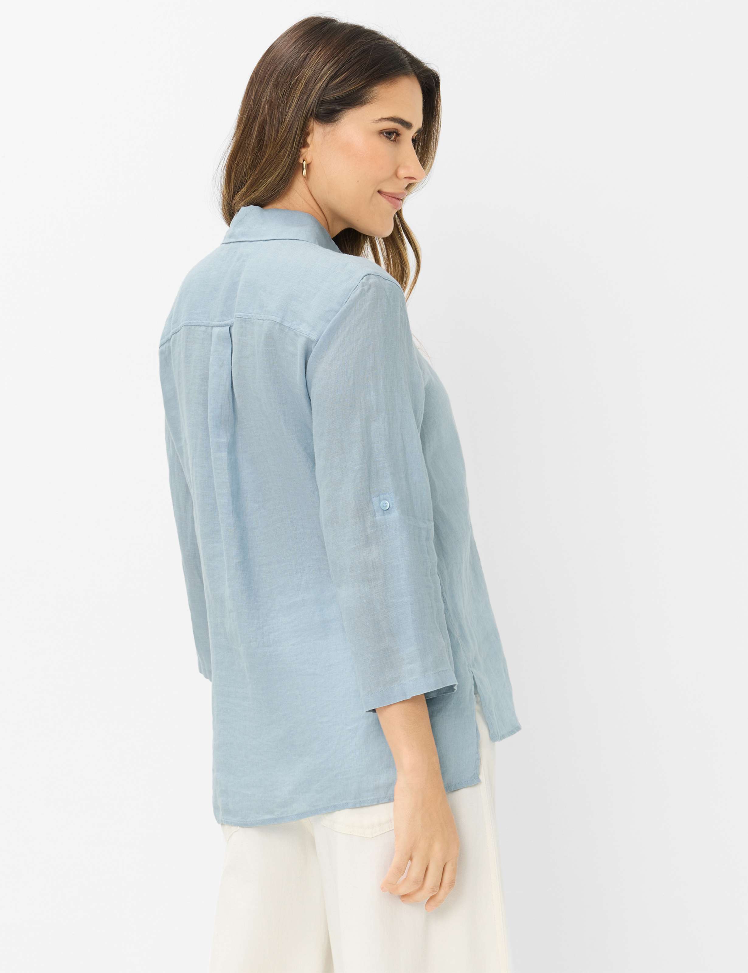 Thumbnail - Brax Damen Hemd Style VICKI vintage blue, hellblau, Gr. 40