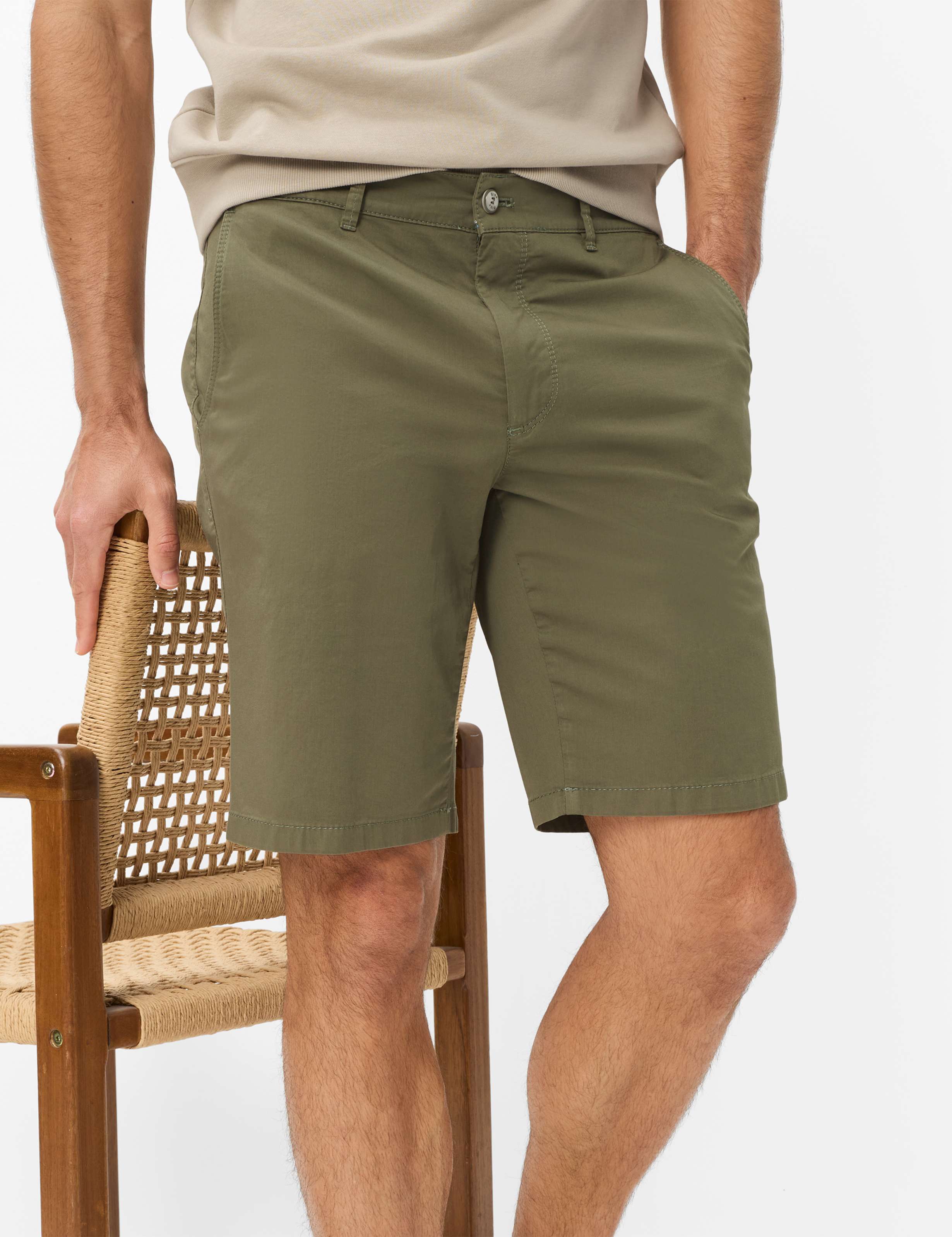 Homme Style BOZEN Vert - Olive Regular Fit Détail 1