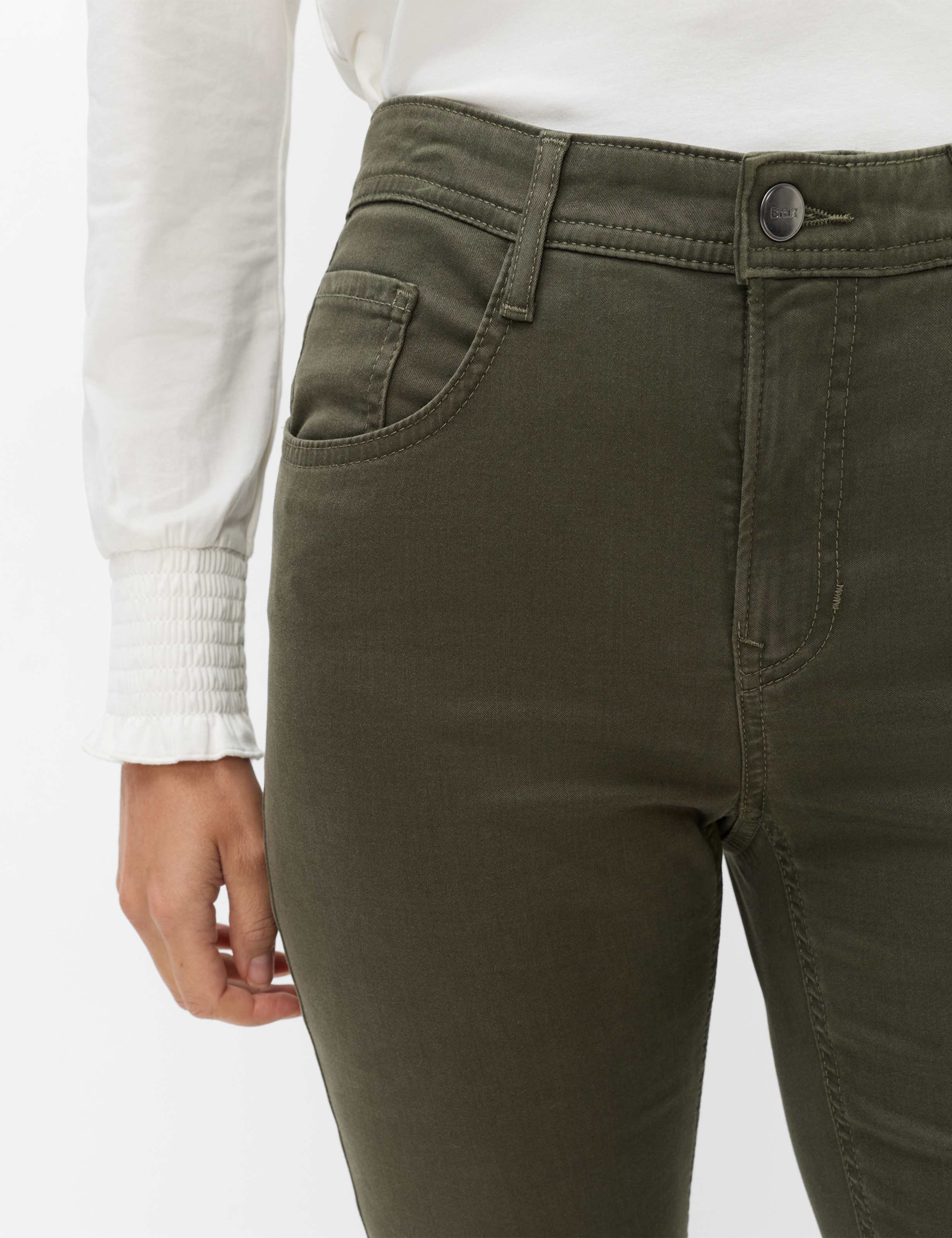 Dame Style MARY Grøn - Khaki Regular Fit Detalje 2