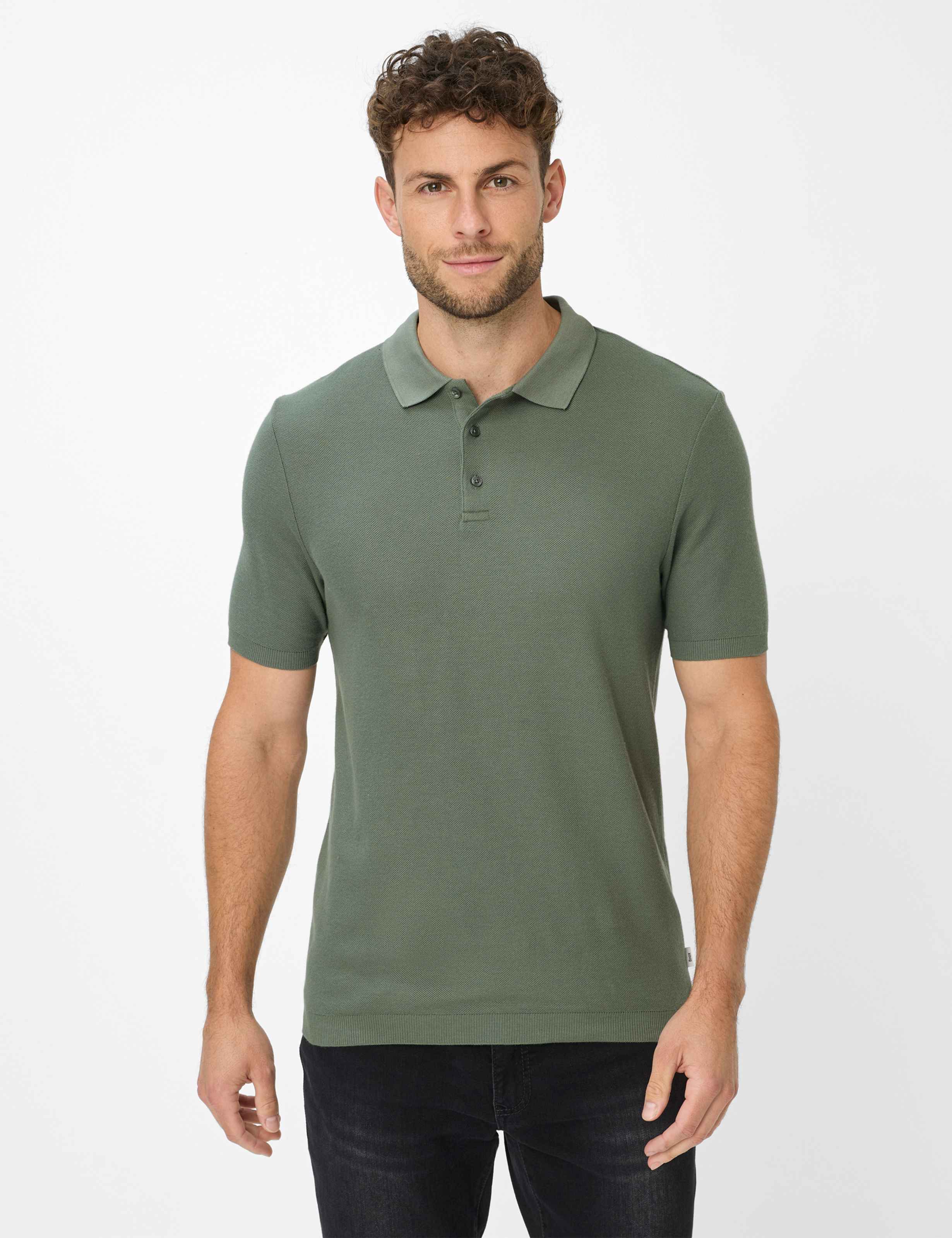 Thumbnail - Brax Herren Polo Style PARVIS thyme, grün, Gr. XXL