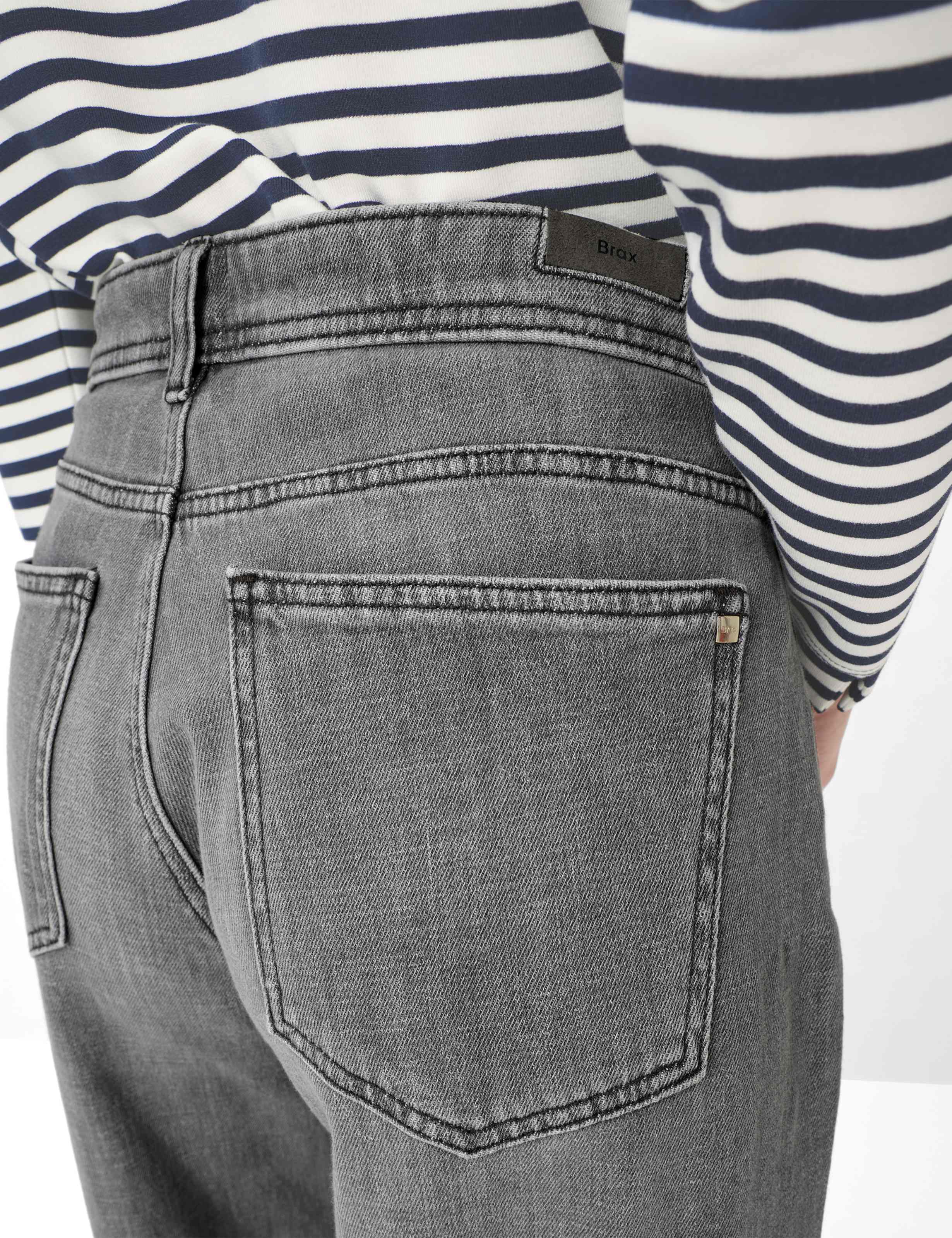 Femme Style MORGAN Denim Gris Clair Wide Leg Détail 2