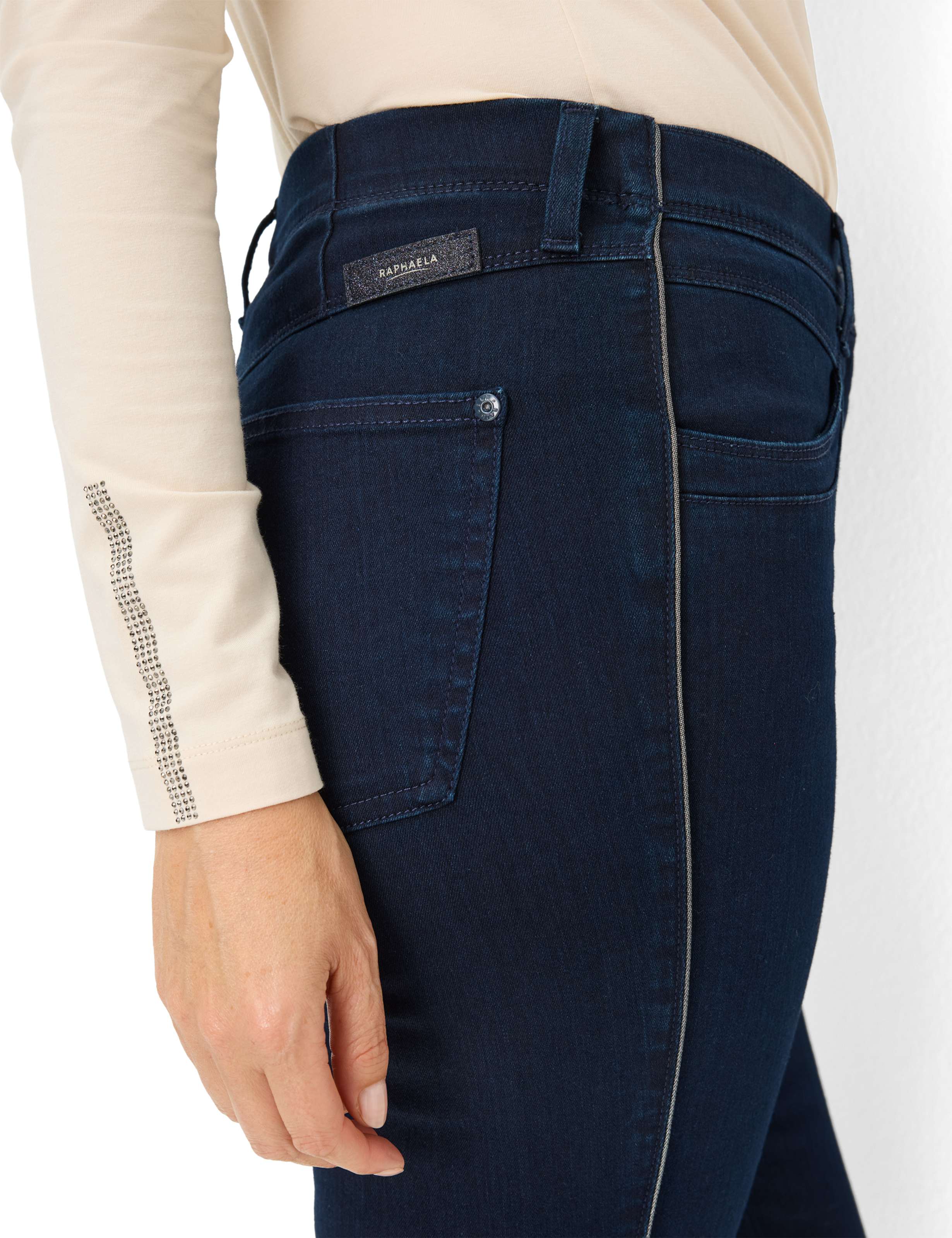 Damen Style LAURA KICK Denim Dunkelblau Super Slim Fit Detail 2