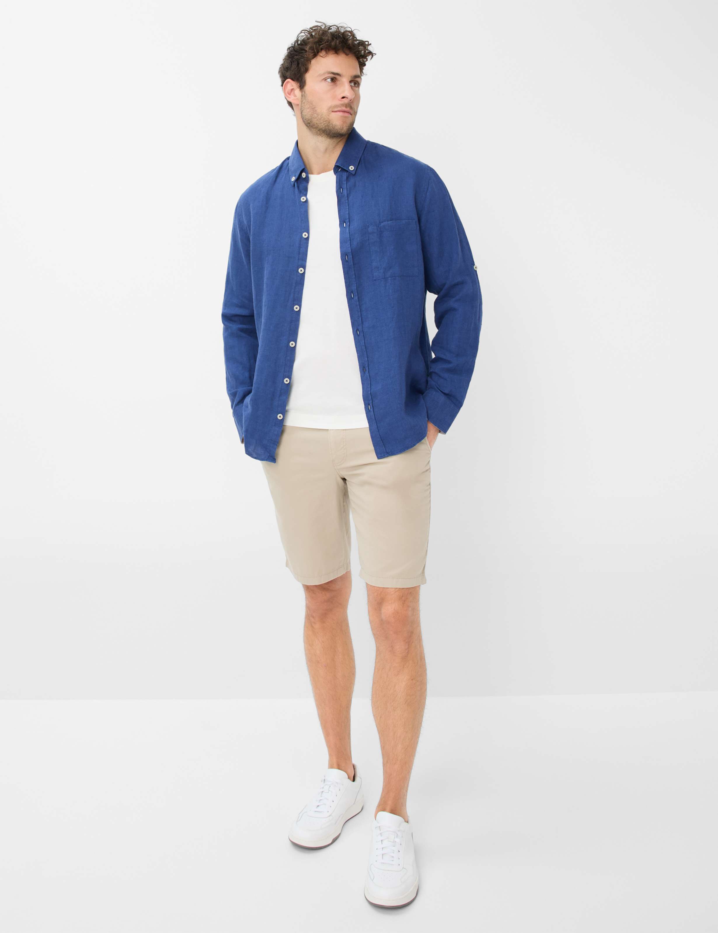 Men Style BARI Beige Regular Fit Model Outfit