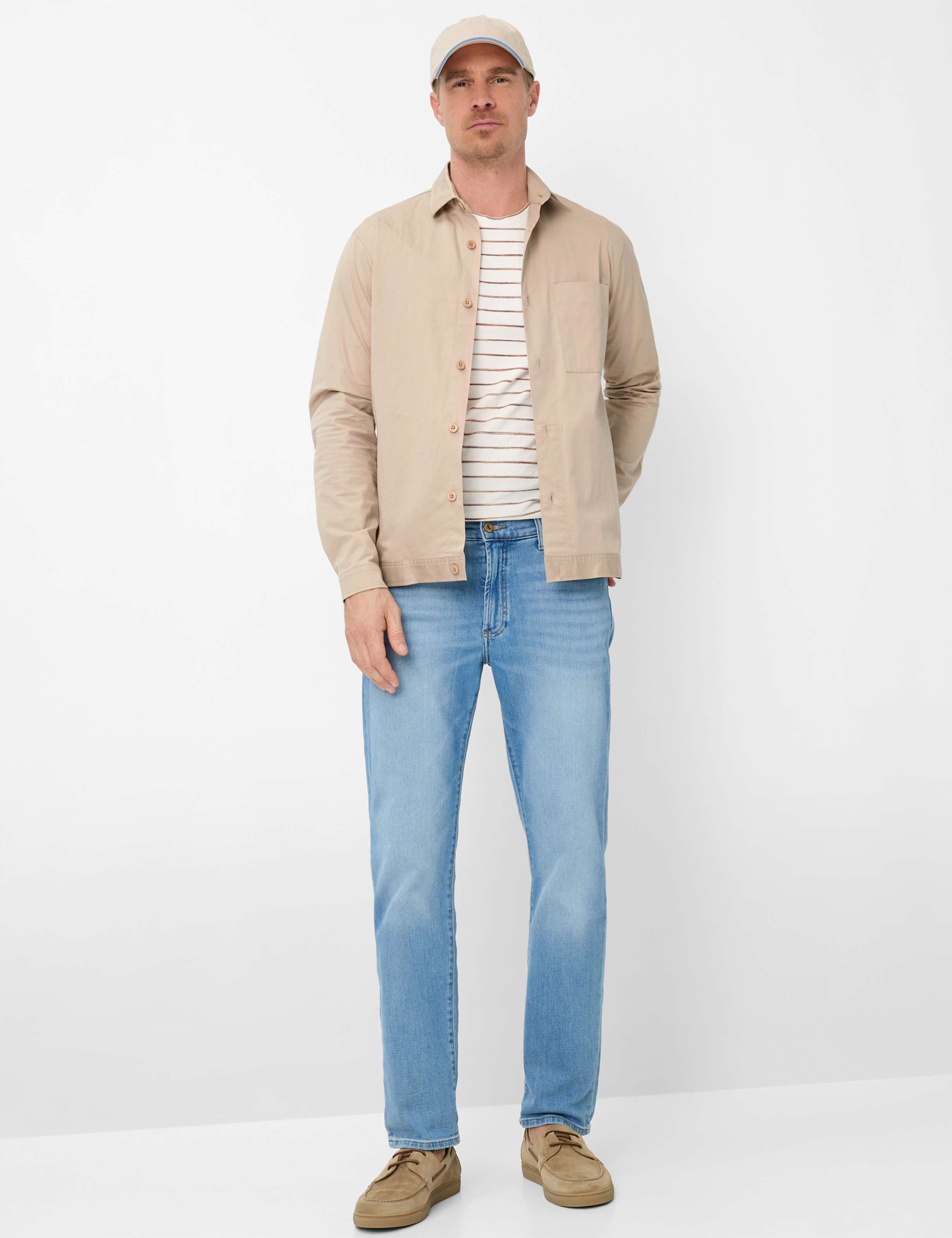 Herren Style KAY Beige  Model Outfit