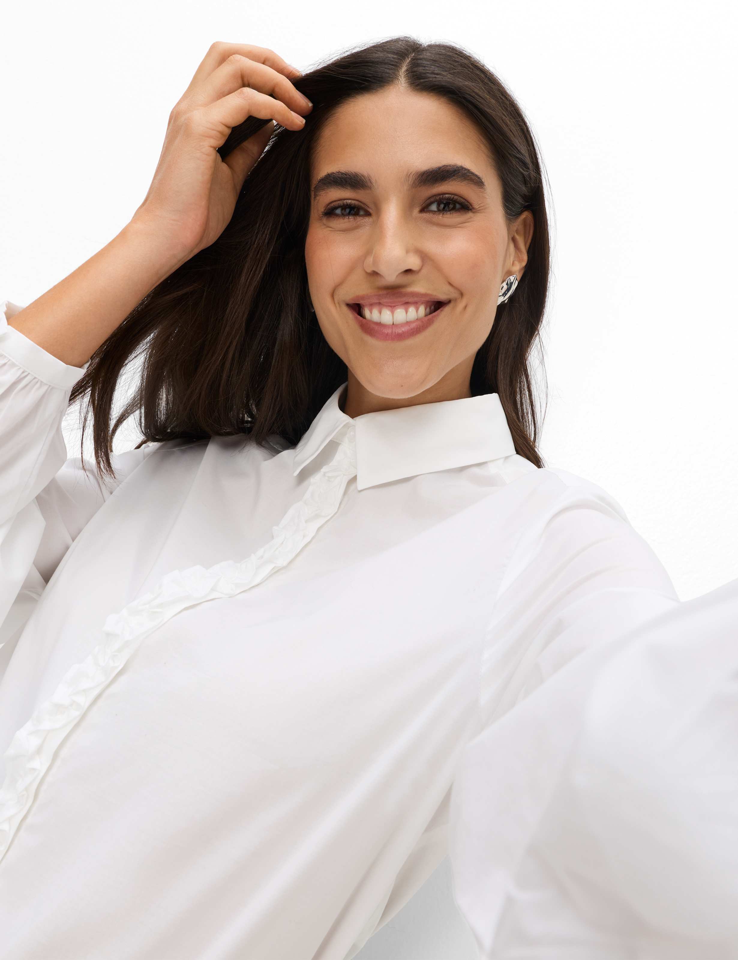 Damen Style VIC FRILL Weiß  Detail 1