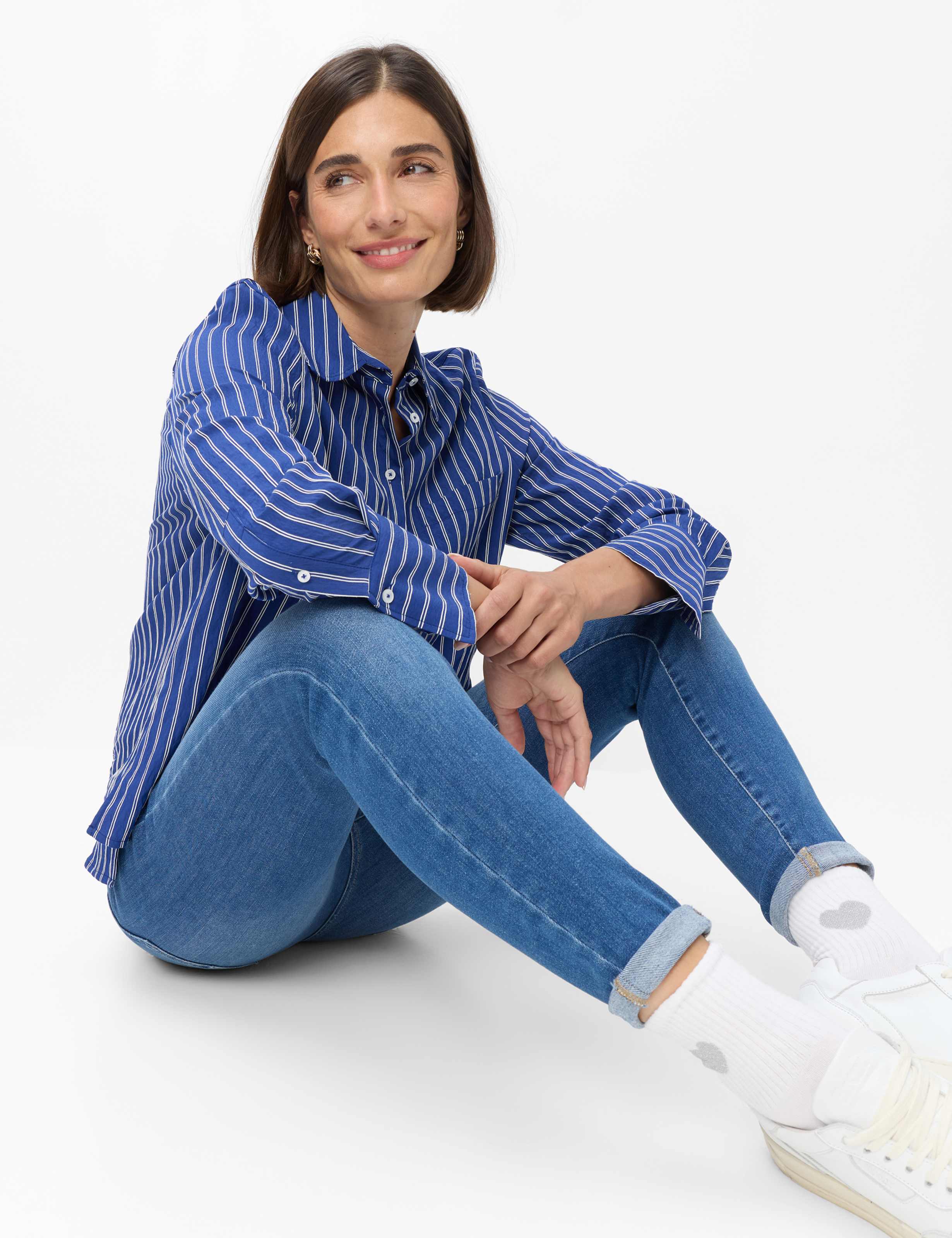 Femme Style ANA Denim Bleu Regular Skinny Fit Détail 1