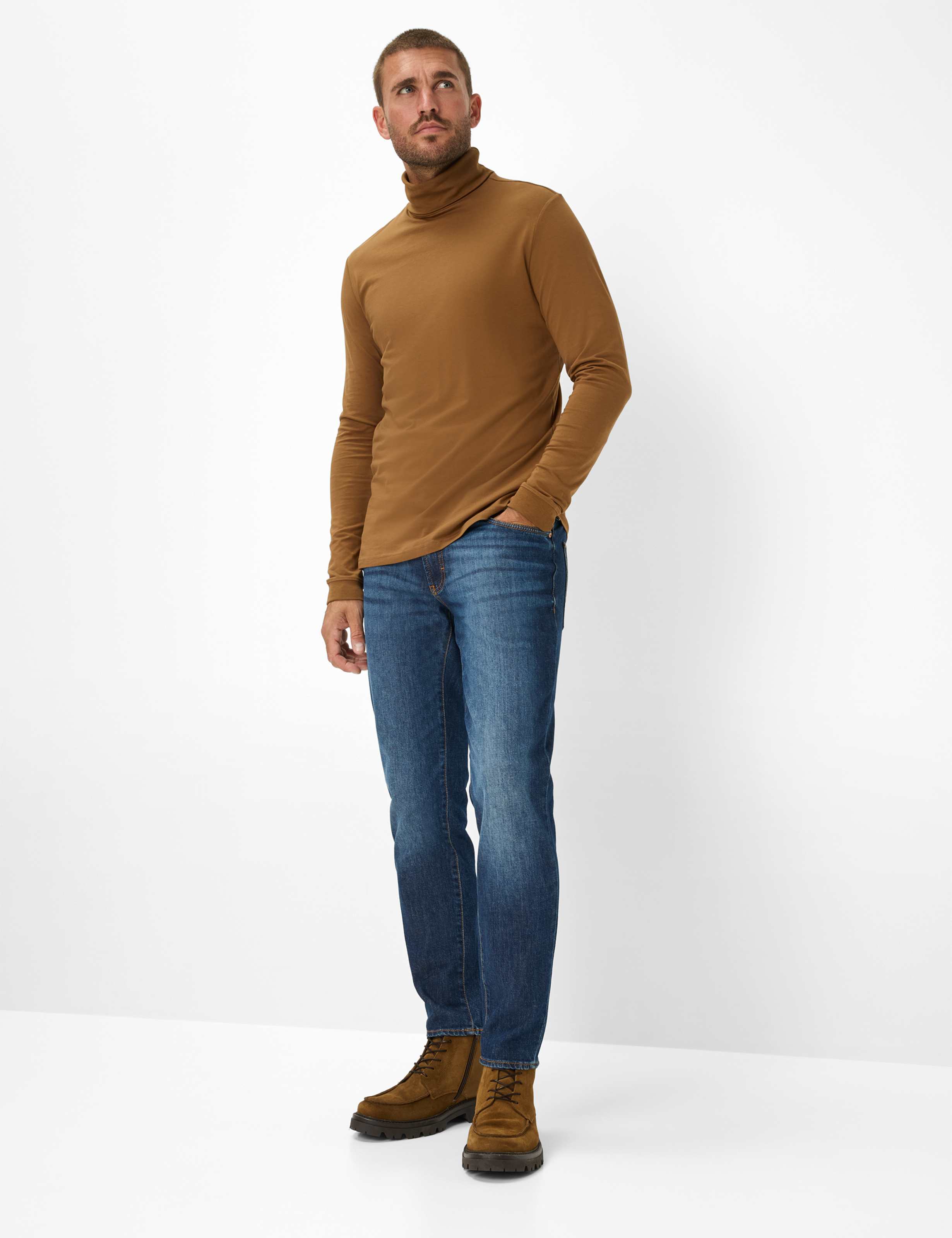 Heren Style BENNO Bruin  Model outfit