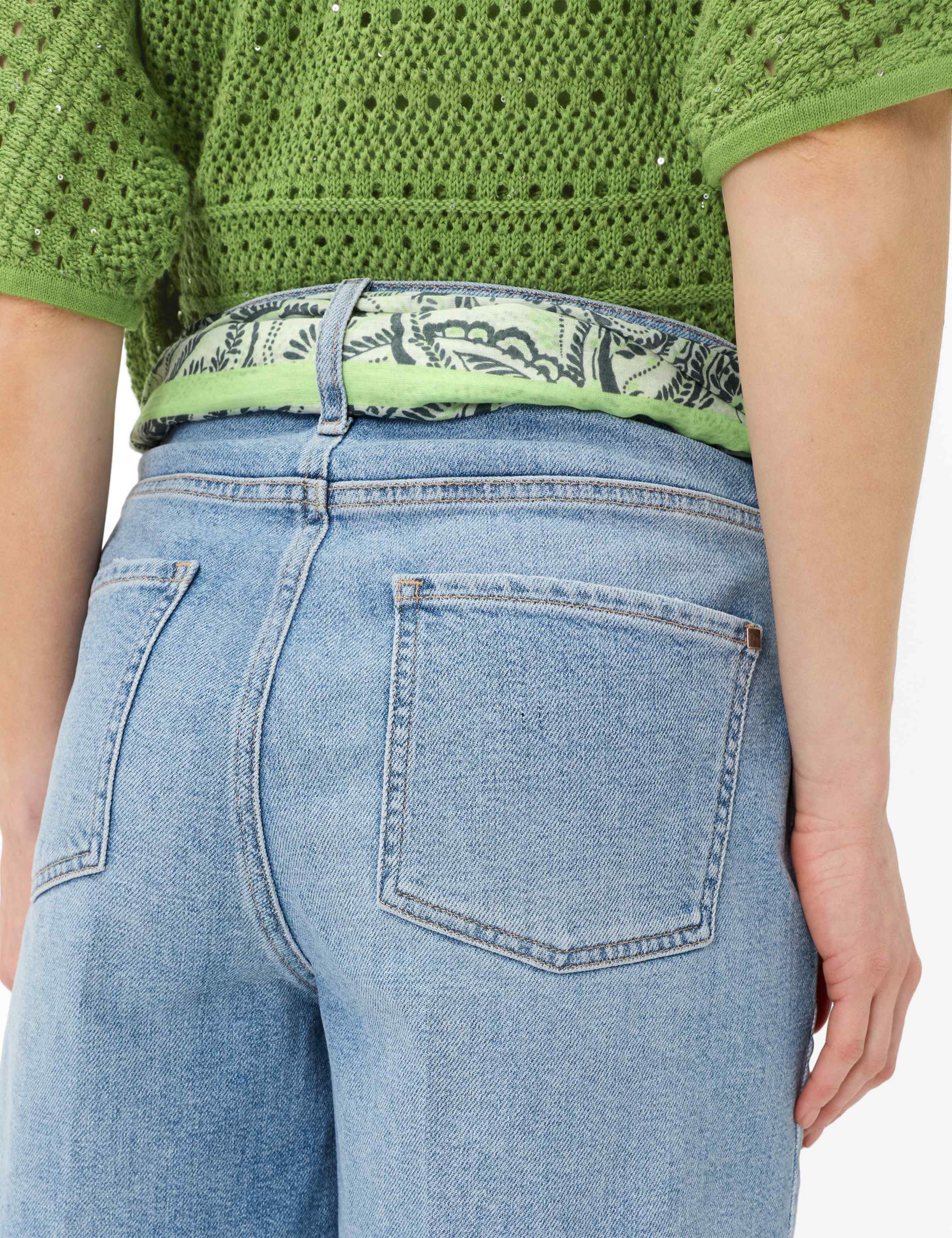 Dames Style BEACH B Denim Blauw Wide Leg Detail 2