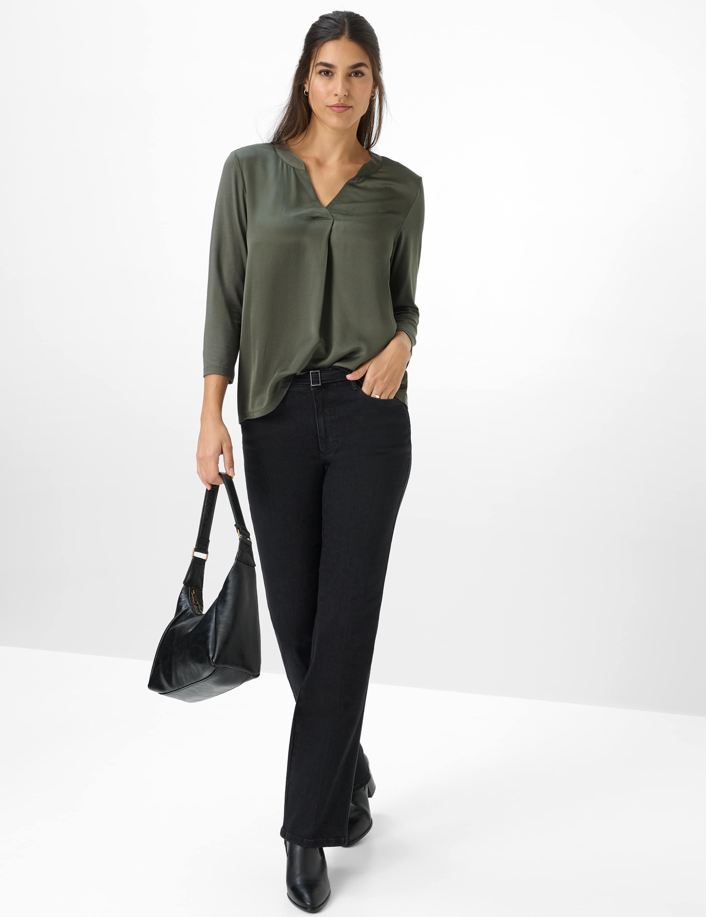 Femme Style CLARISA M Vert Foncé Feminine Fit Tenue du mannequin