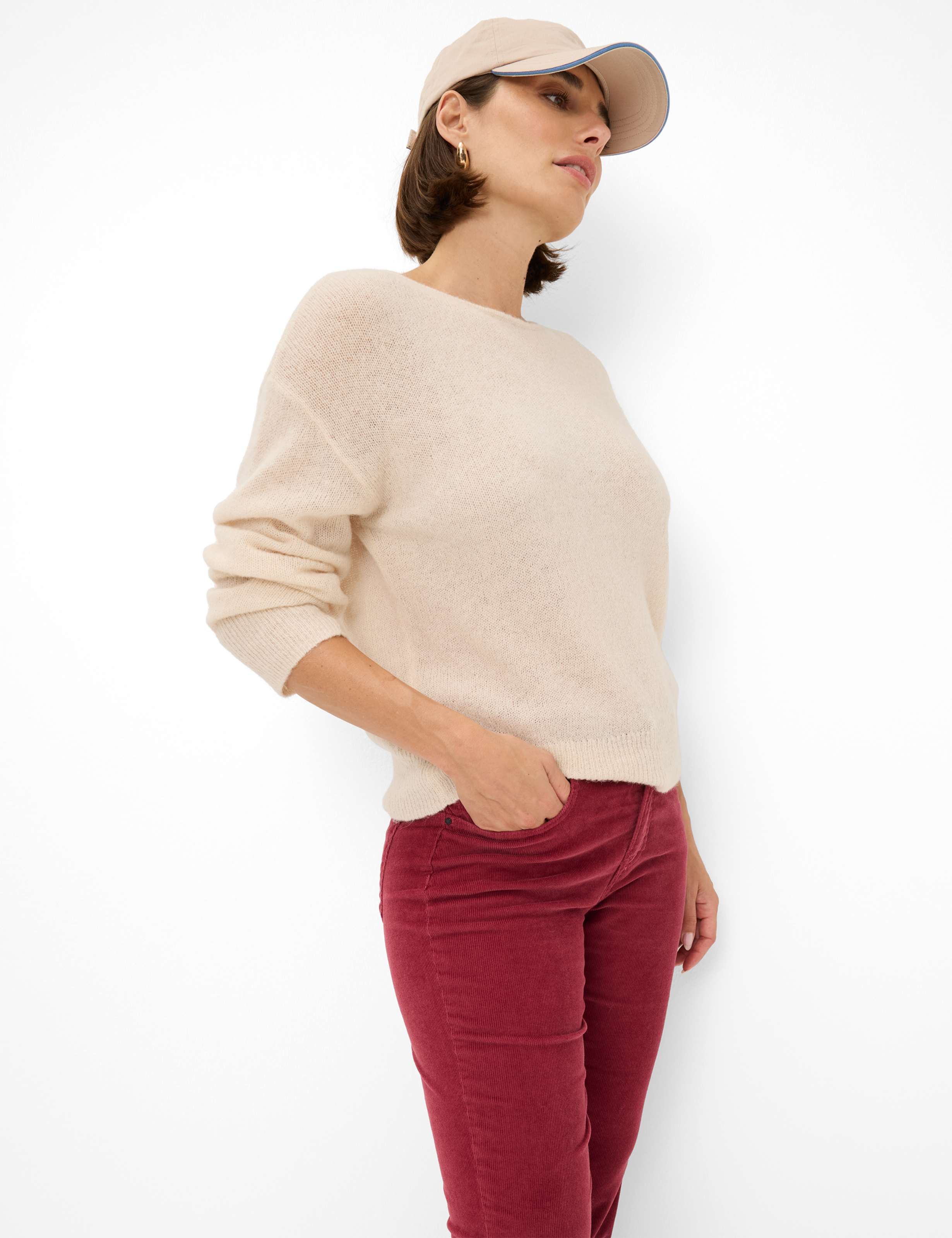 Damen Style CAROLA Dunkelrot Feminine Fit Detail 2
