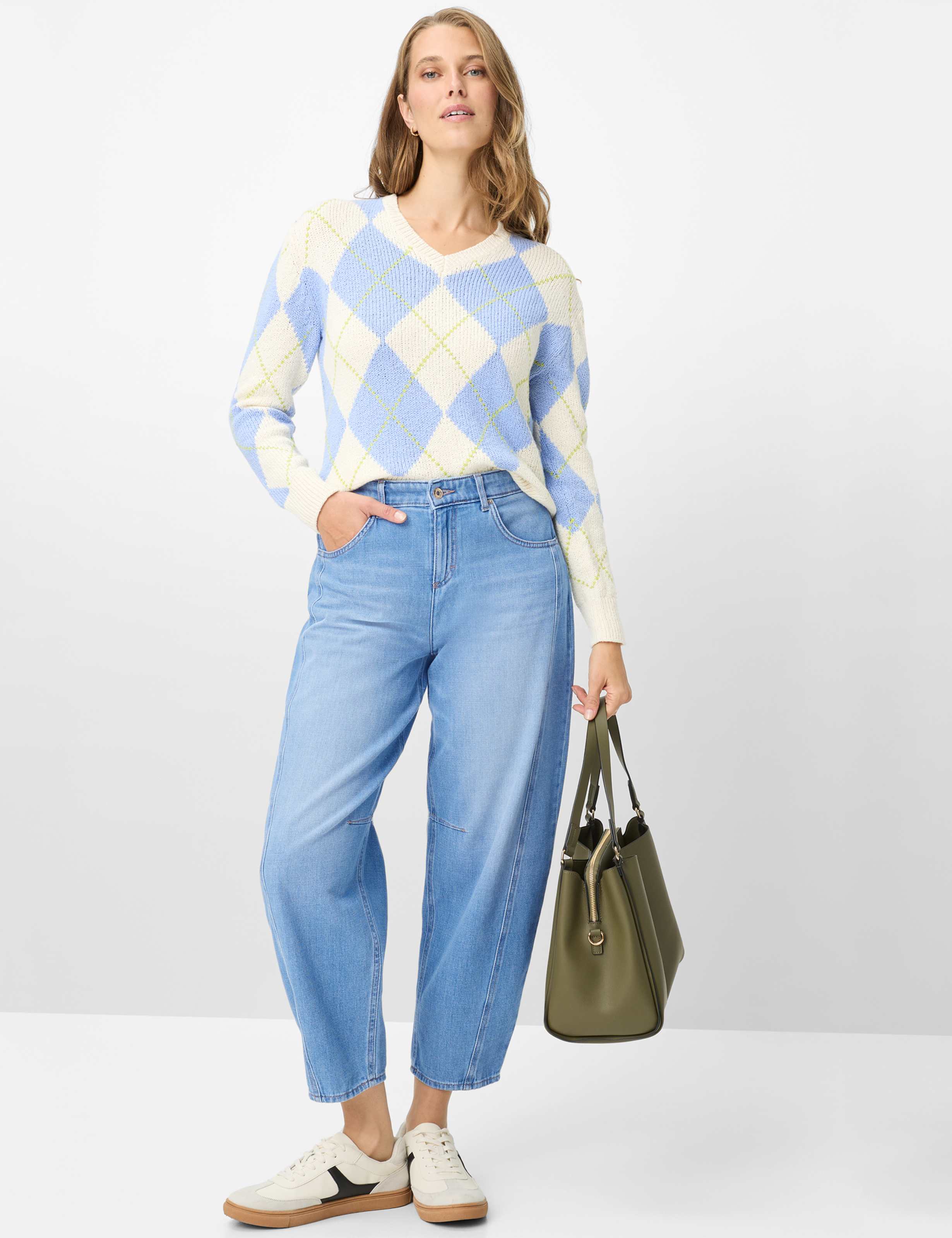 Dames Style MEGAN S Denim Blauw Relaxed Fit Model outfit