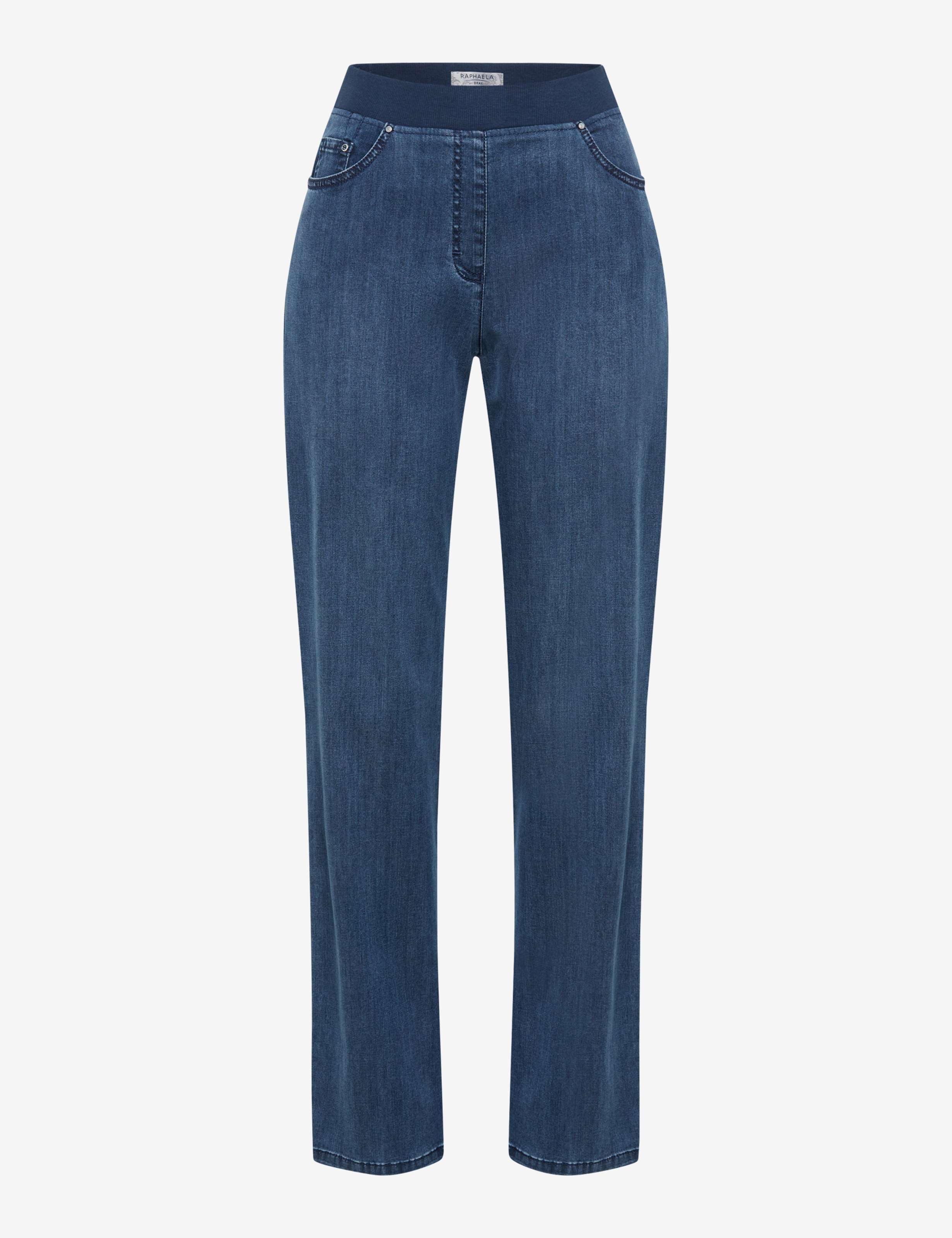 Dame Style CARINA Denim Blå Comfort Plus Fit Udskæring foran