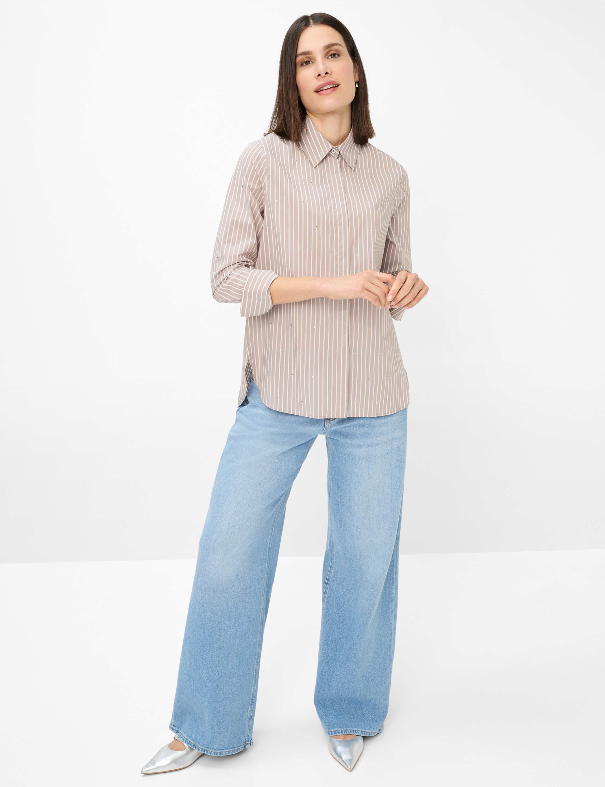 Dames Style VIKI Lichtbruin  Model outfit