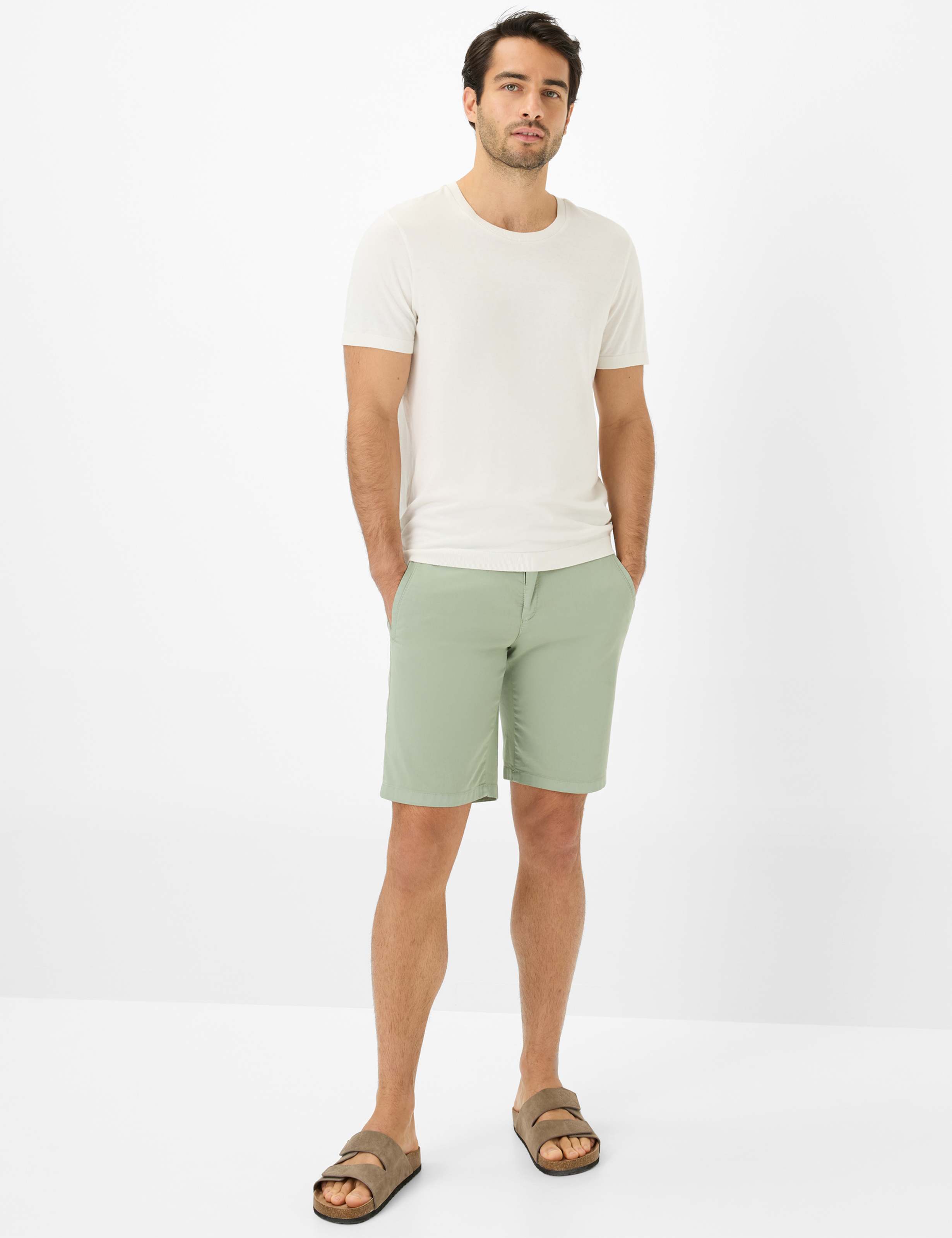 Men Style PHIL Light Green Modern Fit Model Outfit