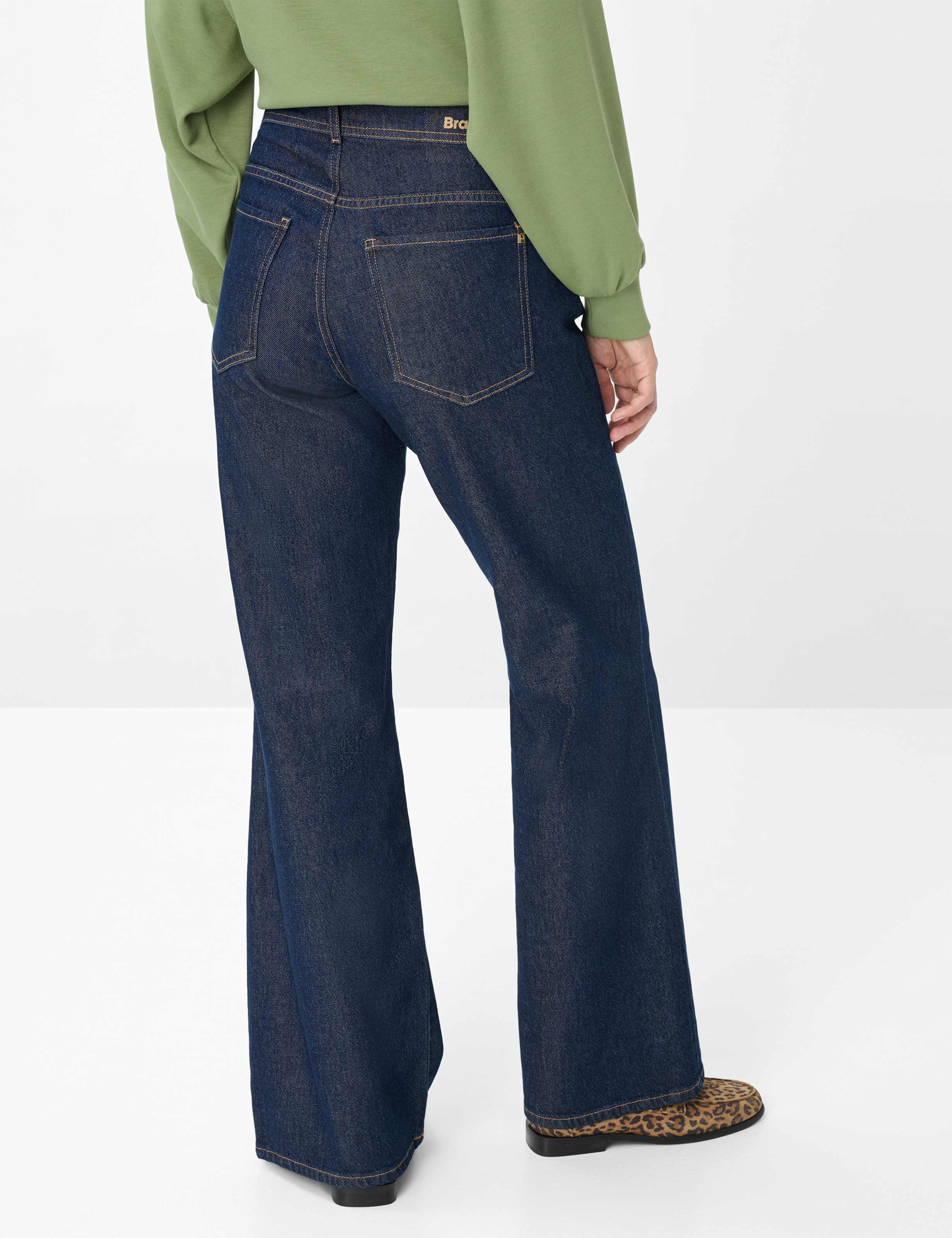 Thumbnail - Brax Damen Palazzohose Style MAINE CLEAN DARK BLUE, denim dunkelblau, Gr. 38K