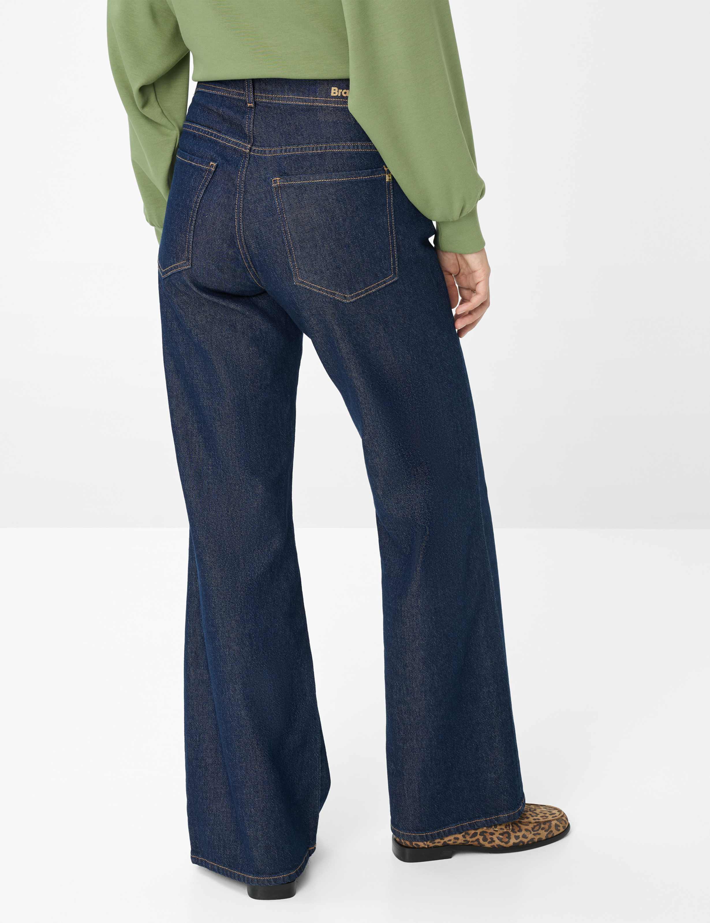 Damen Style MAINE Denim Dunkelblau Wide Leg Model Rueck