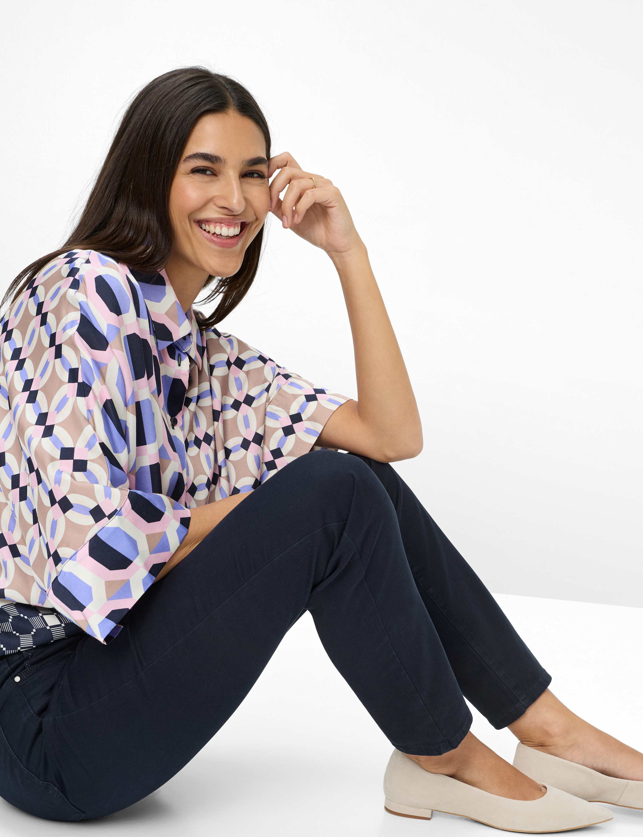 Damen Style SHAKIRA Dunkelblau Slim Fit Detail 1