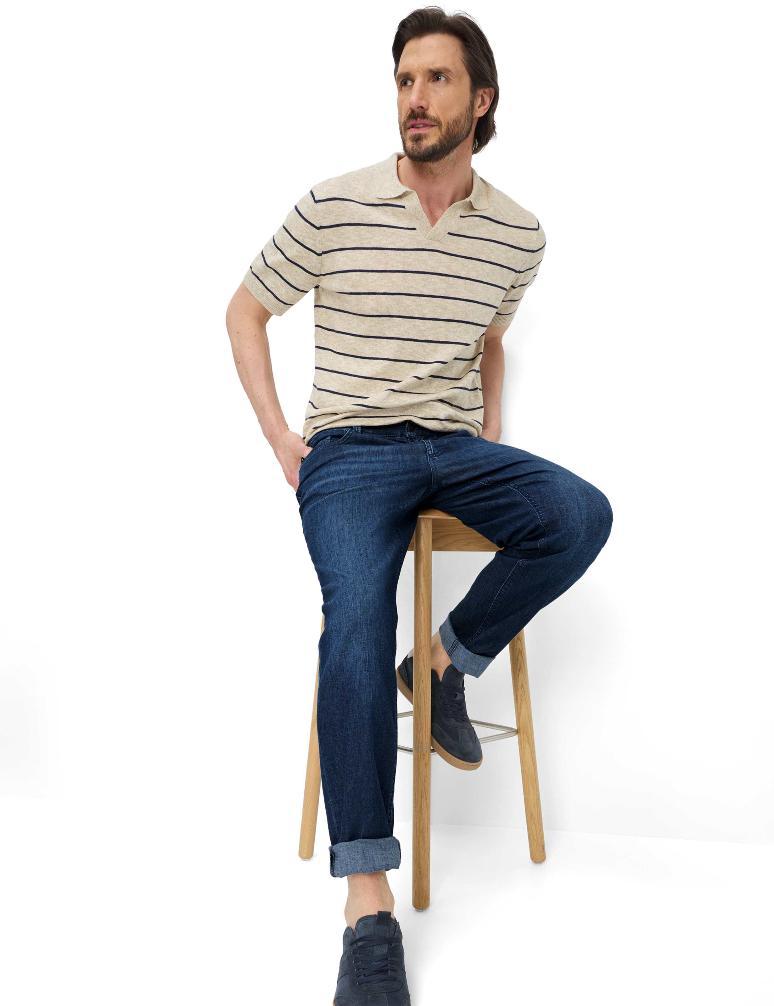 Herren Style LUKE Denim Blau Regular Fit Detail 1