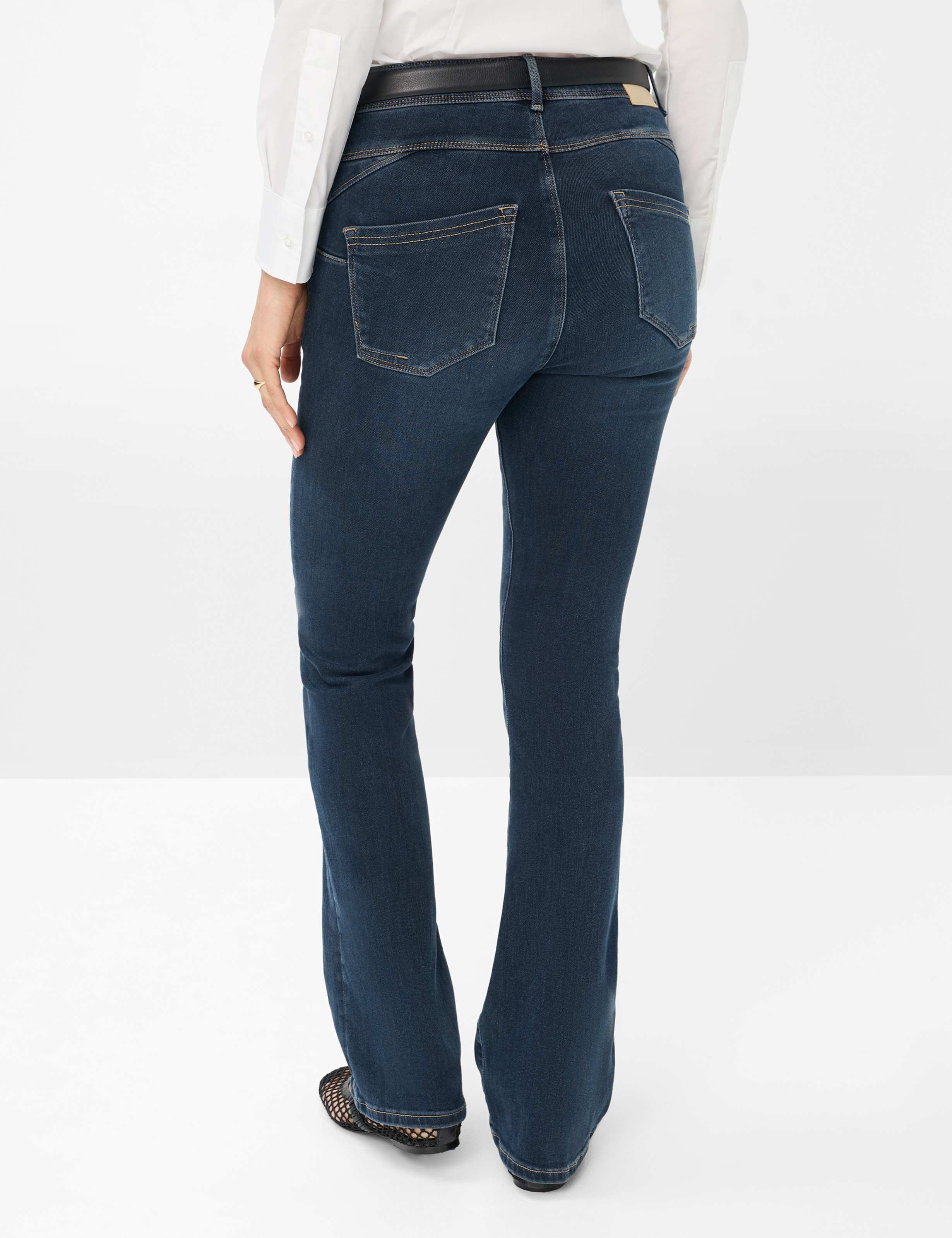 Damen Style ANA Denim Dunkelblau Skinny Fit Model Rueck