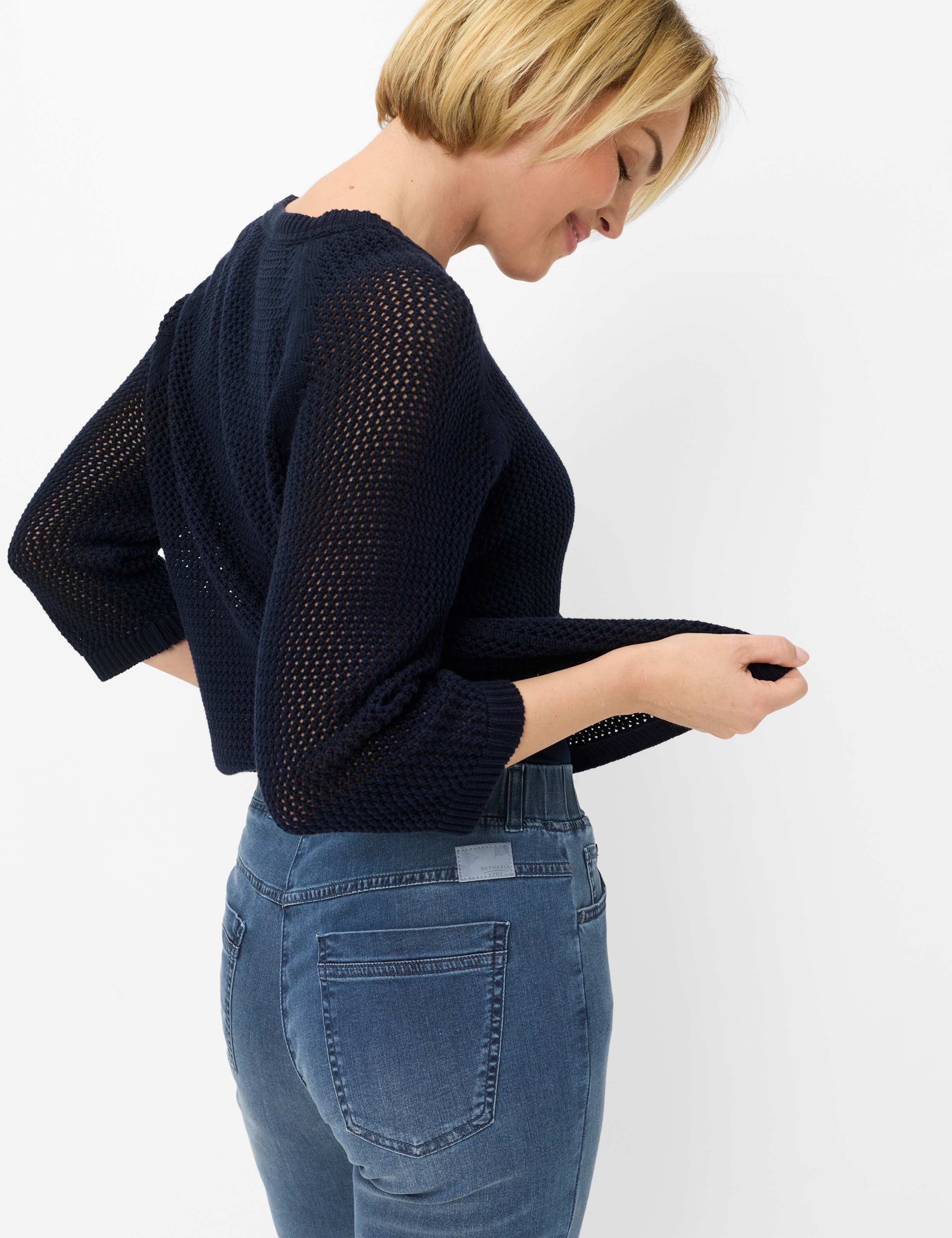 Femme Style CAVINA FRINGE Denim Bleu Comfort Plus Fit Détail 1