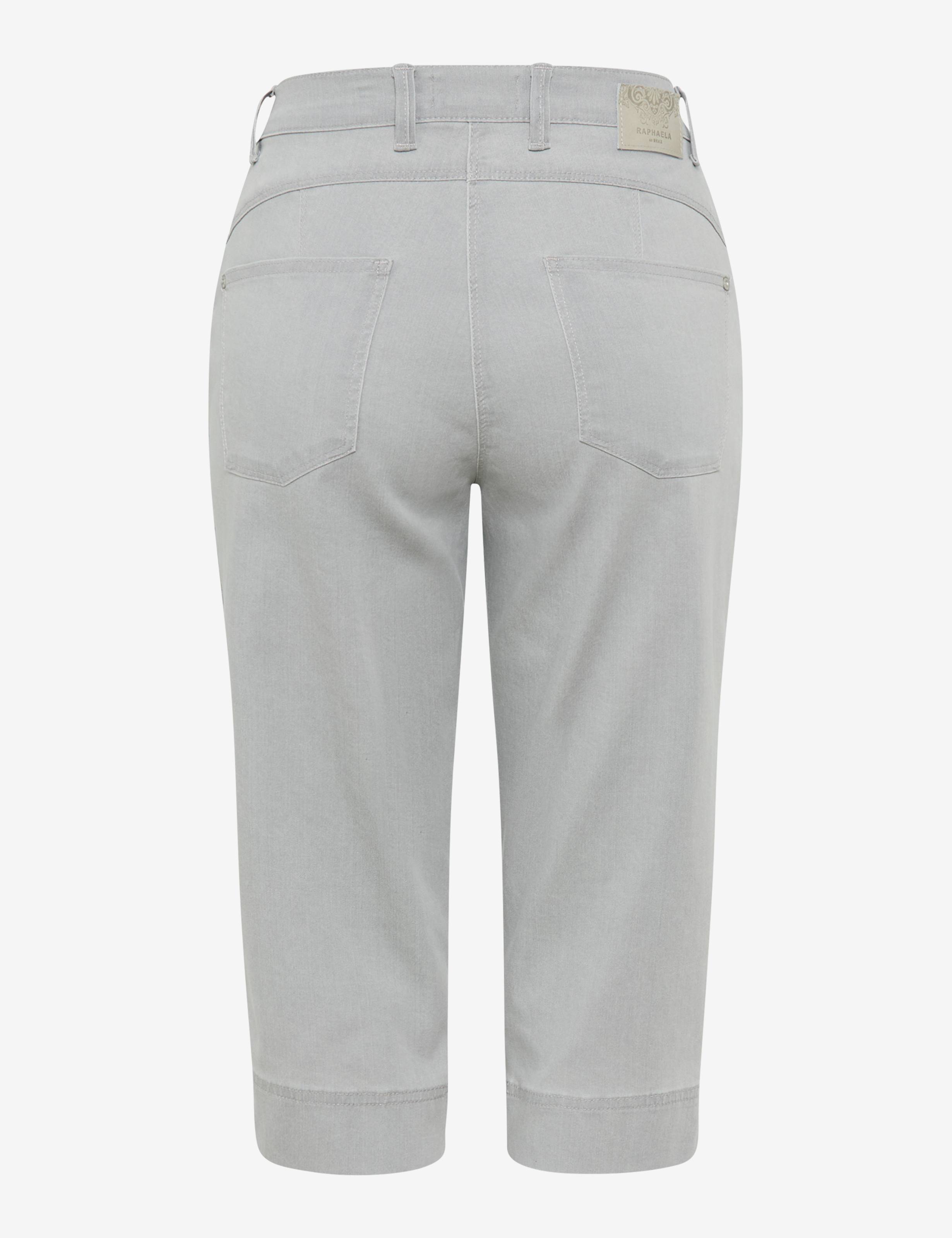 Dame Style CAREN CAPRI Denim Lysgrå Comfort Plus Fit Udskæring bagpå