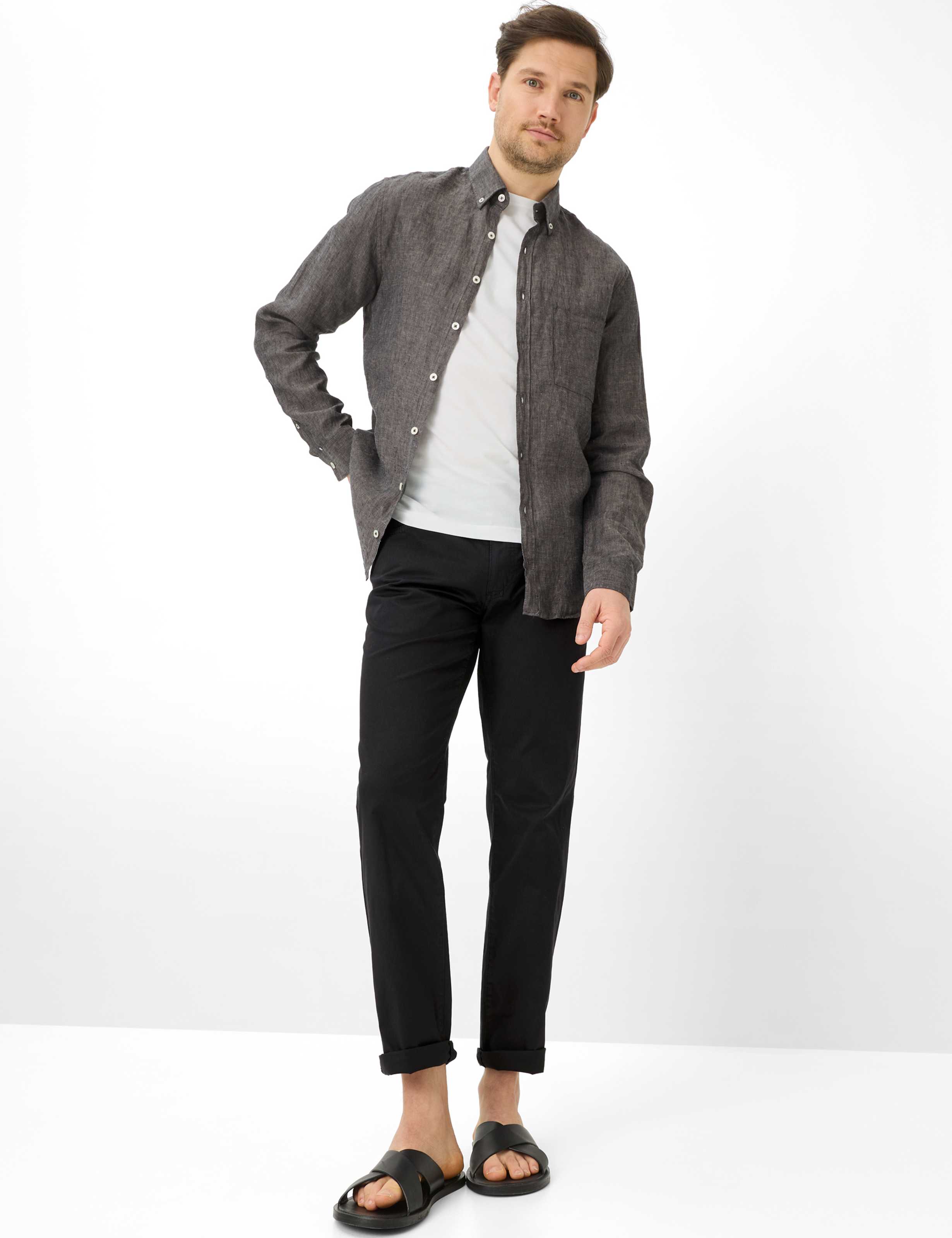 Herre Style CADIZ Sort Straight Fit Model Outfit