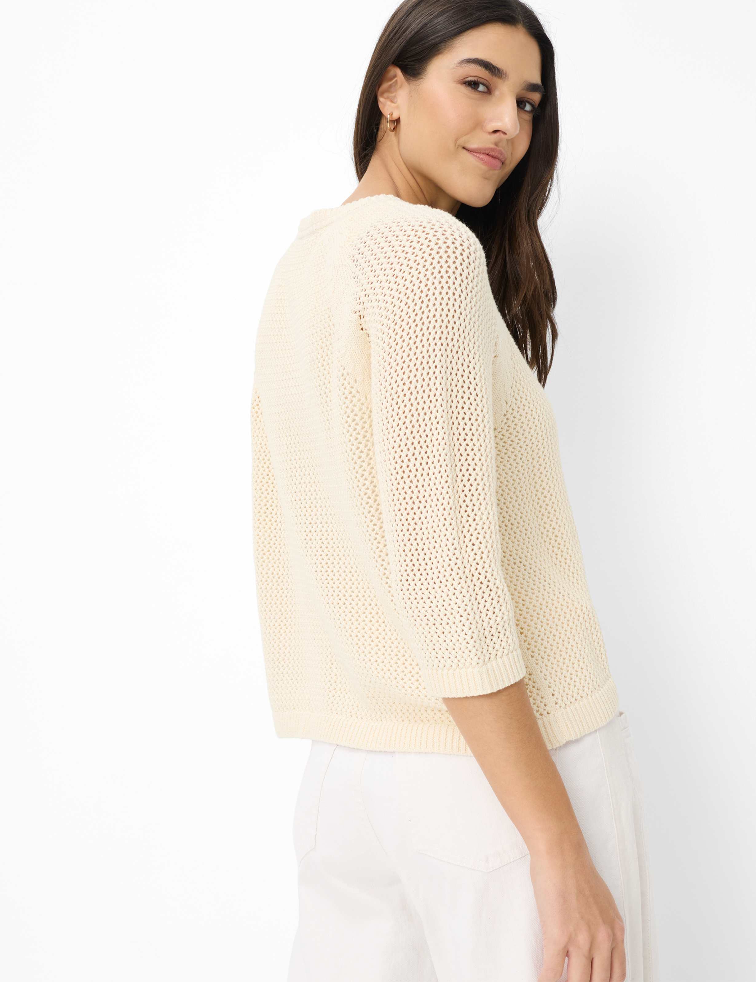 Thumbnail - Brax Damen Strickpullover Style NALA dark ecru, Beige, Gr. 38
