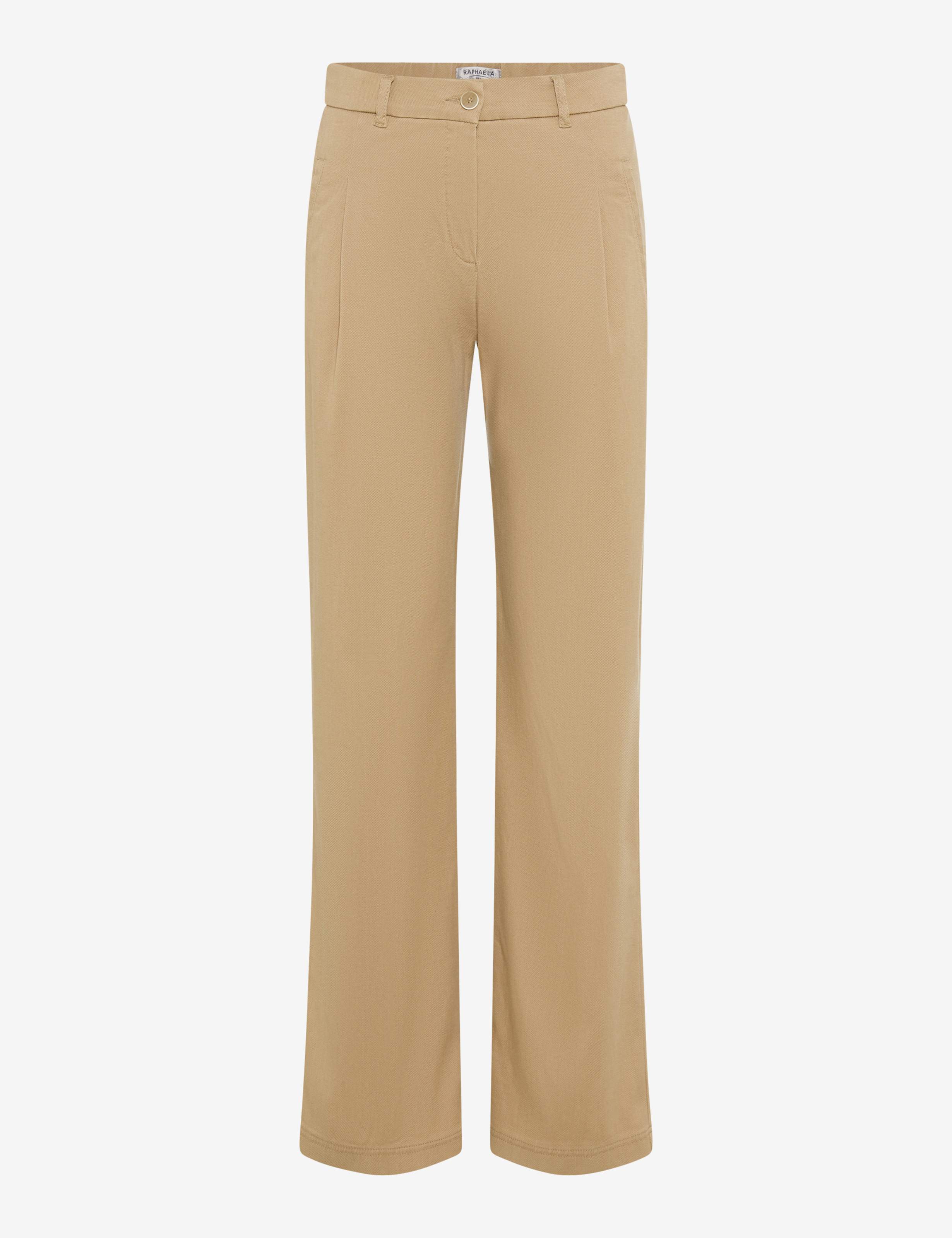 Dame Style PEGGY FLARED Beige Slim Fit Udskæring foran
