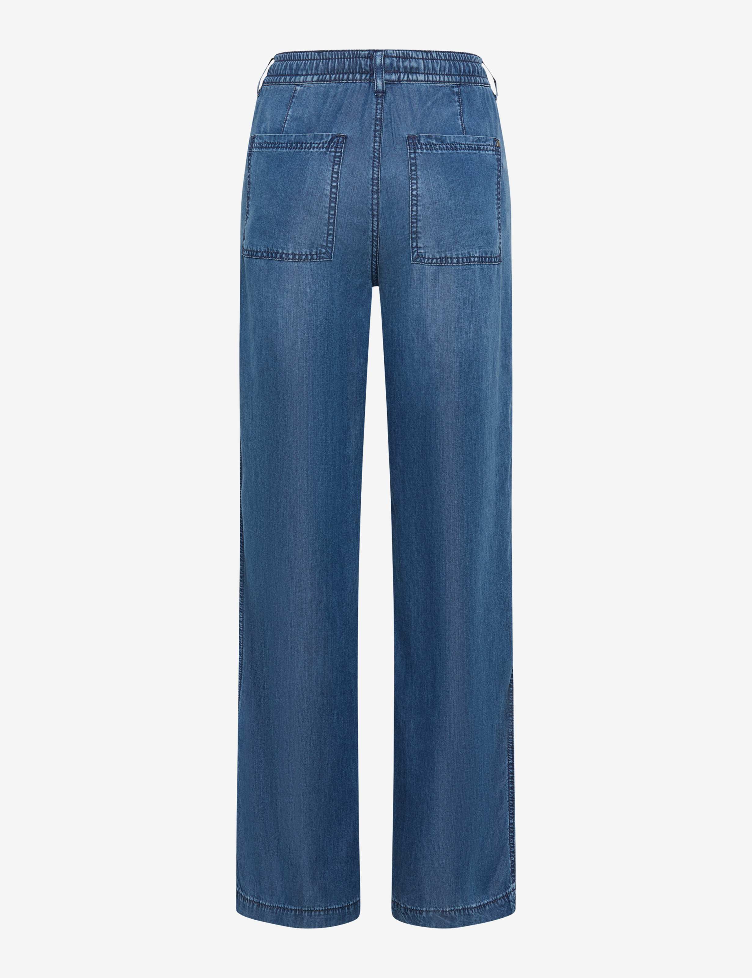 Women Style MAINE Denim Dark Blue Wide Leg Stand-alone rear view