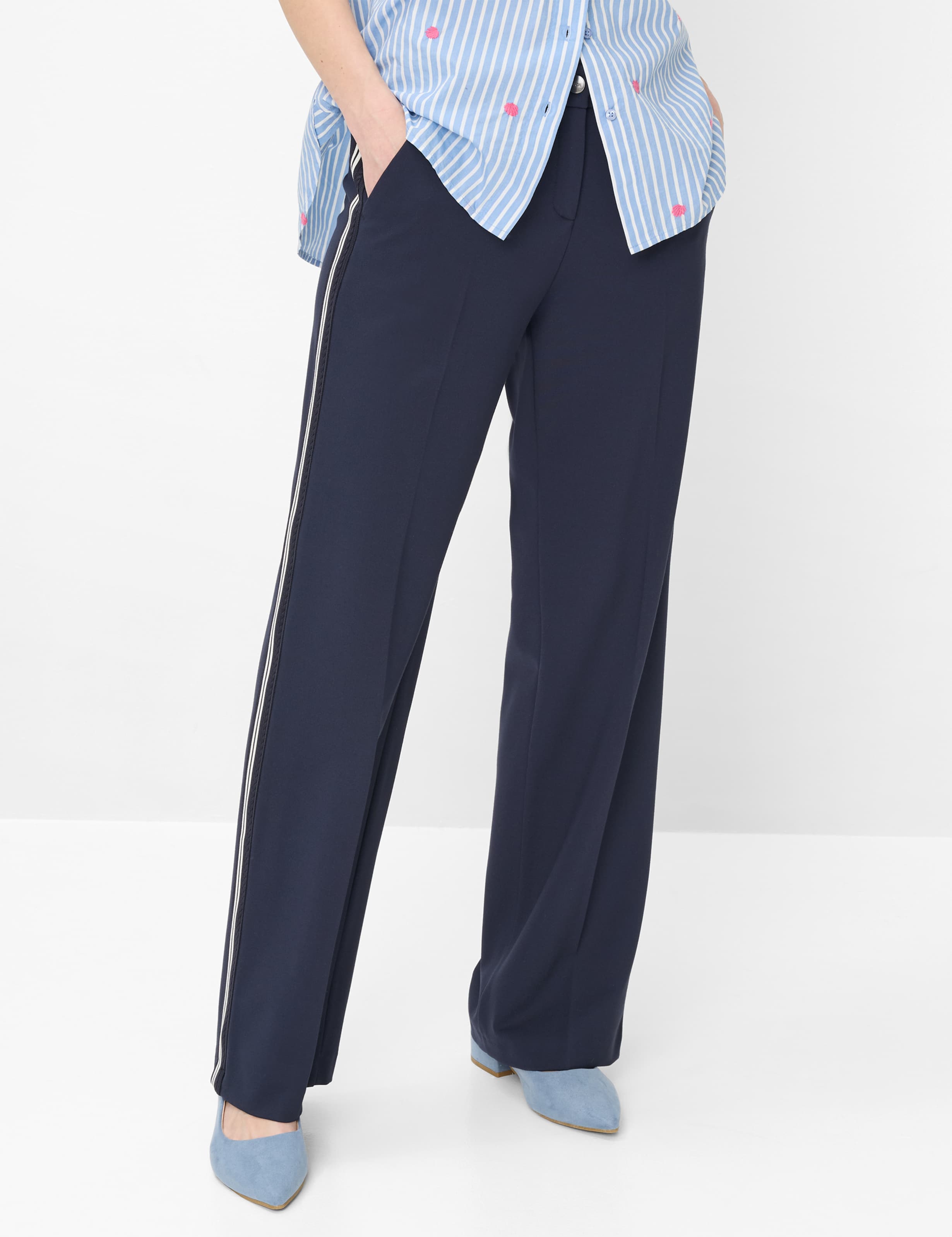 Thumbnail - Brax Damen Palazzohose Style MAINE NAVY, dunkelblau, Gr. 38L