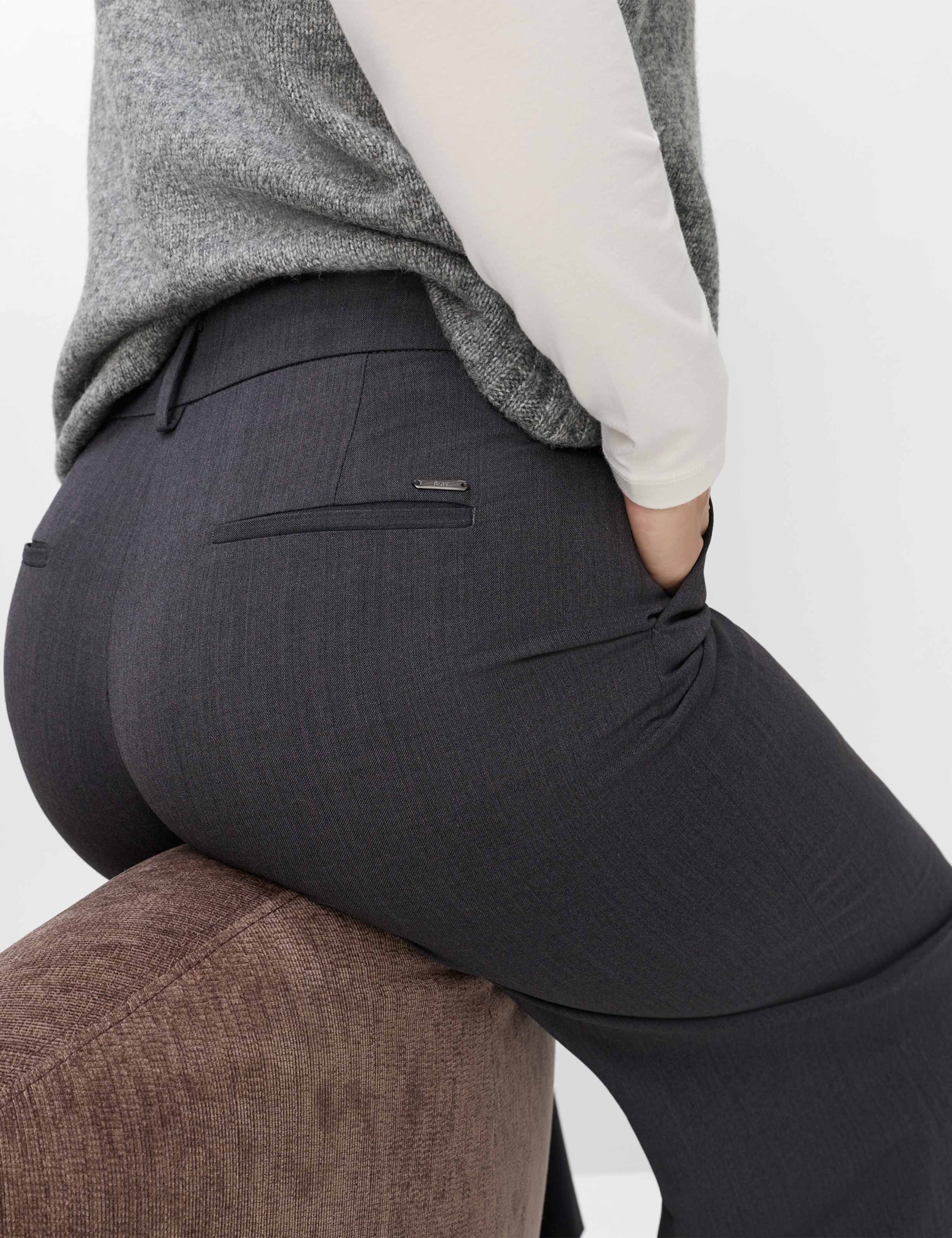 Femme Style MARLENE Gris Foncé Wide Leg Détail 1