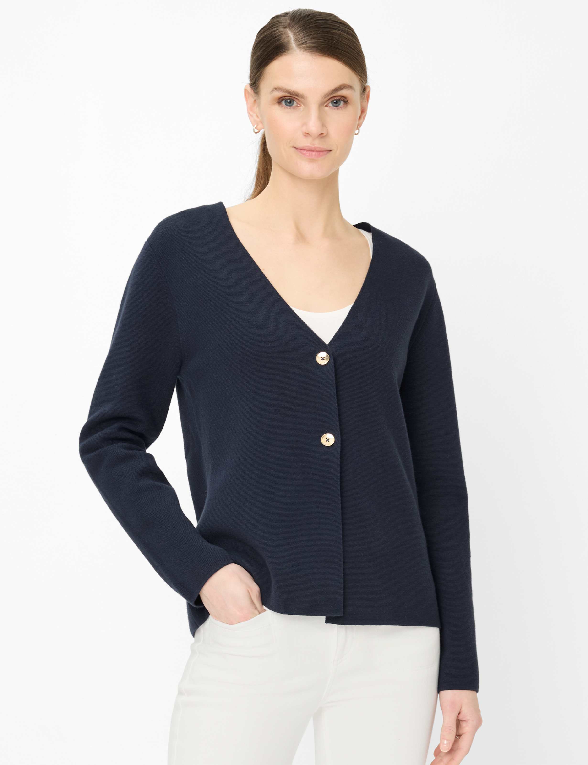 Thumbnail - Brax Damen Strickjacke Style AMANDA navy, dunkelblau, Gr. 42