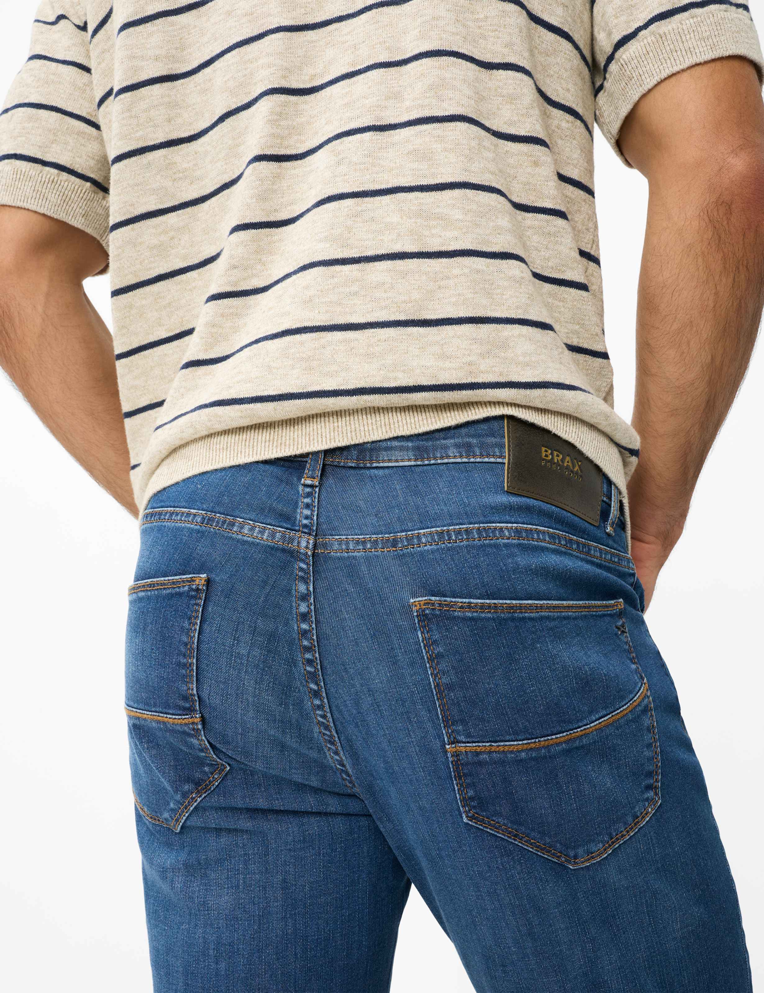 Men Style CADIZ Denim Blue Straight Fit Detail 1