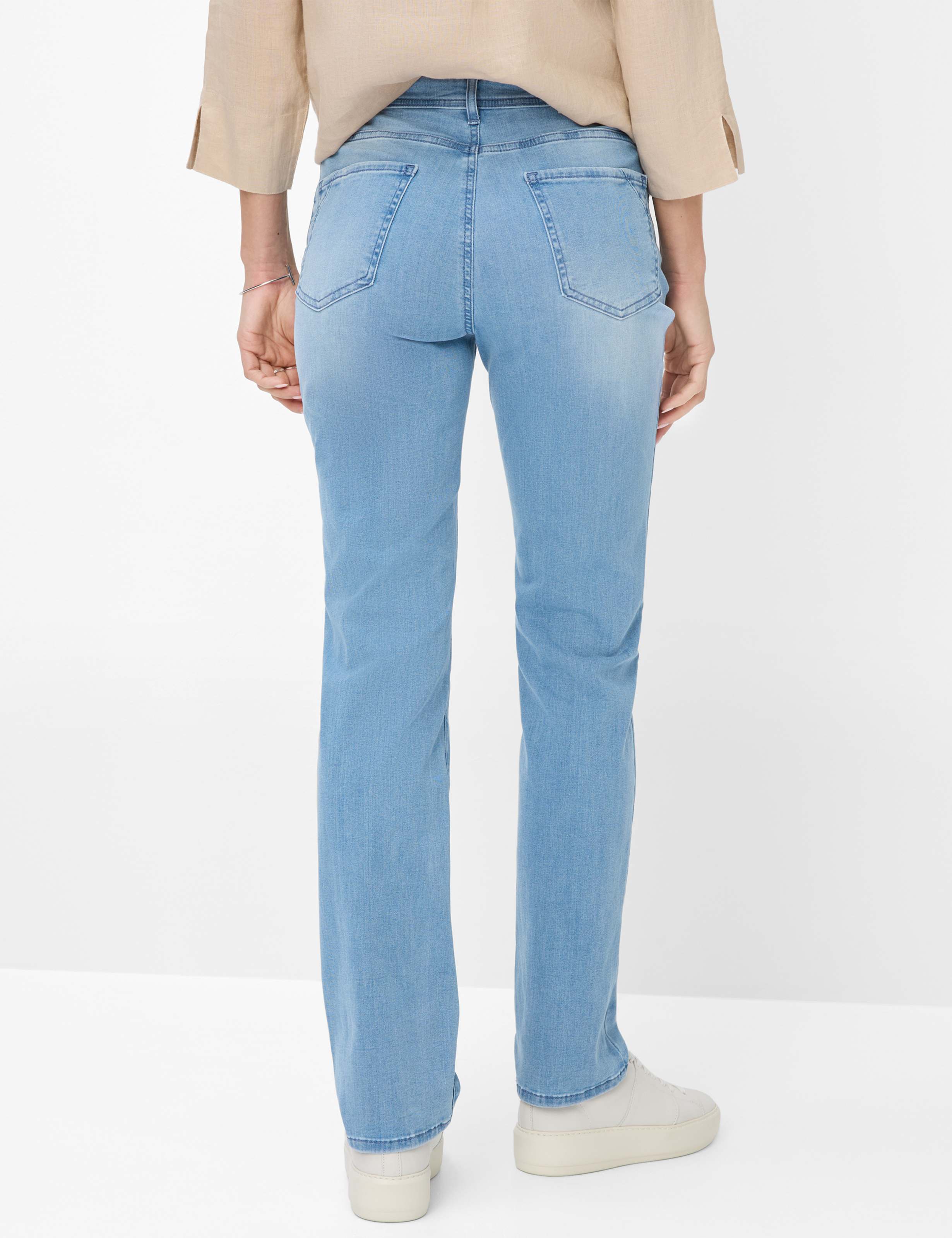 Women Style CAROLA Denim Blue Feminine Fit Model back