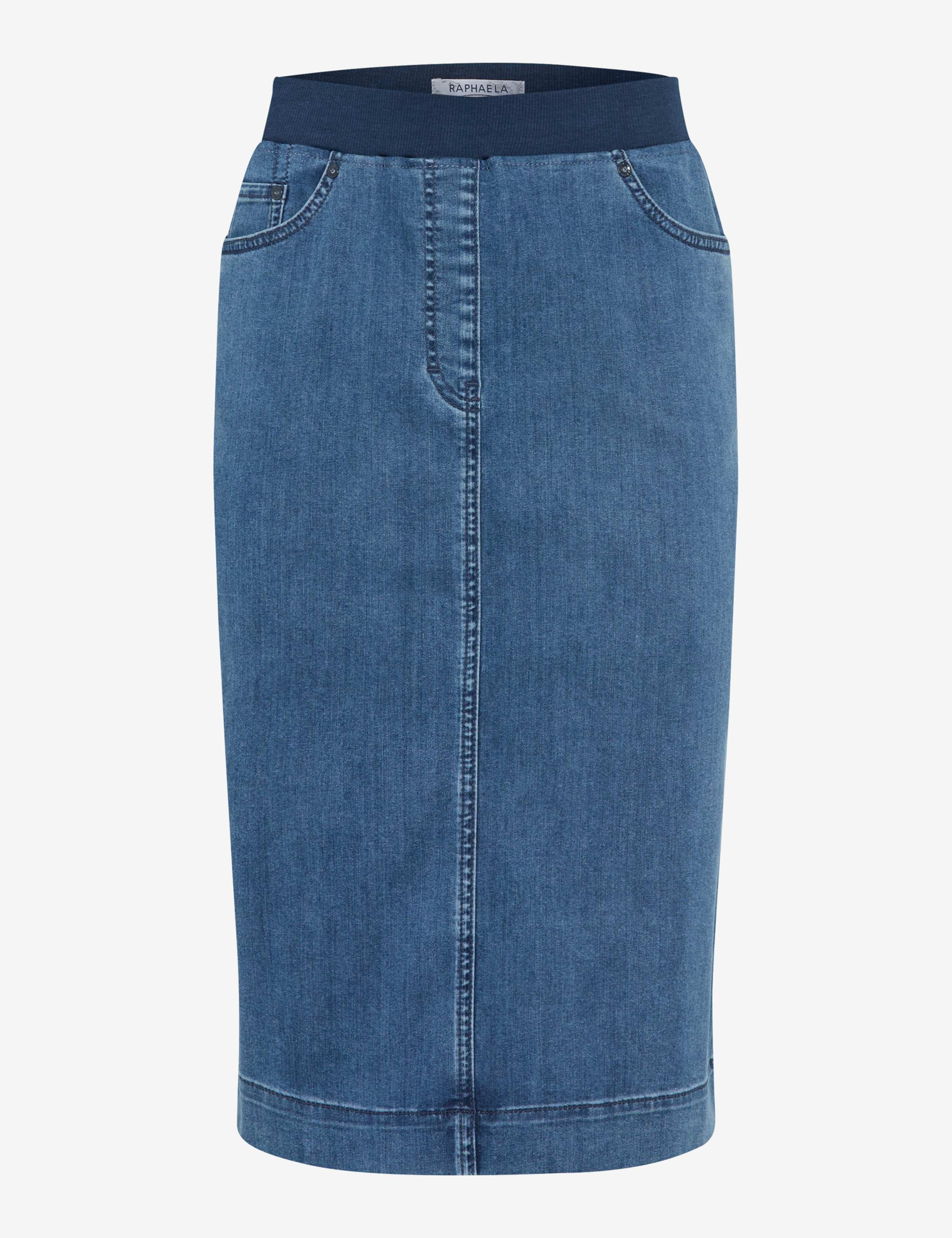 Damen Style PAMINA SKIRT Denim Blau Slim Fit Freisteller Front