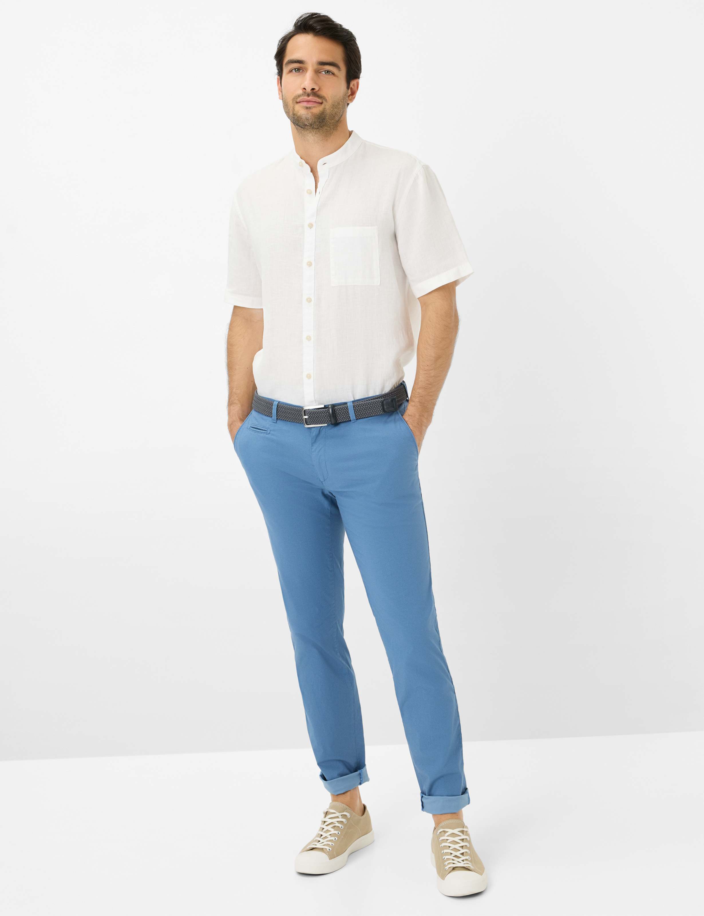 Men Style FABIO Blue Modern Fit Model Outfit