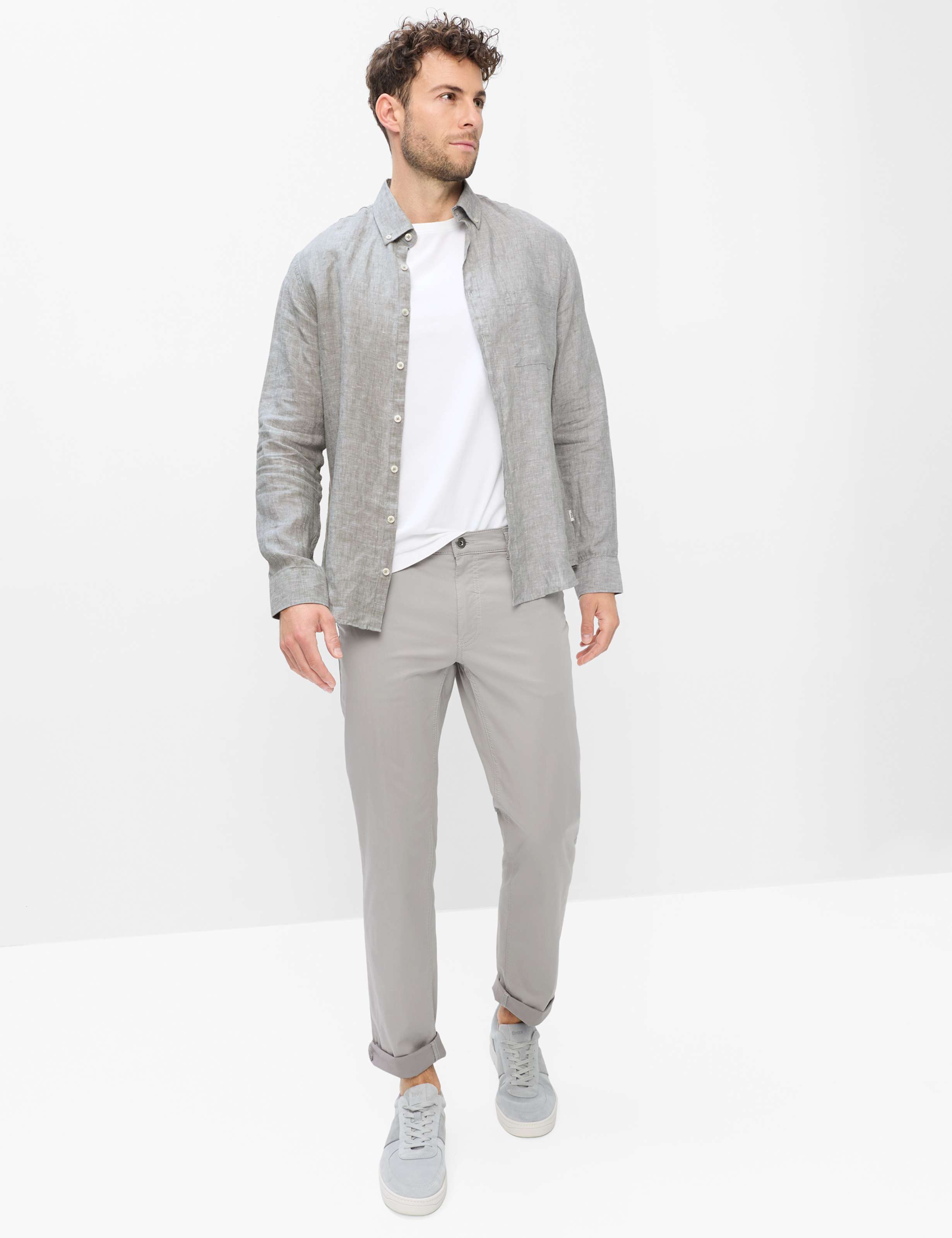 Men Style COOPER Light Gray Regular Fit Model Outfit