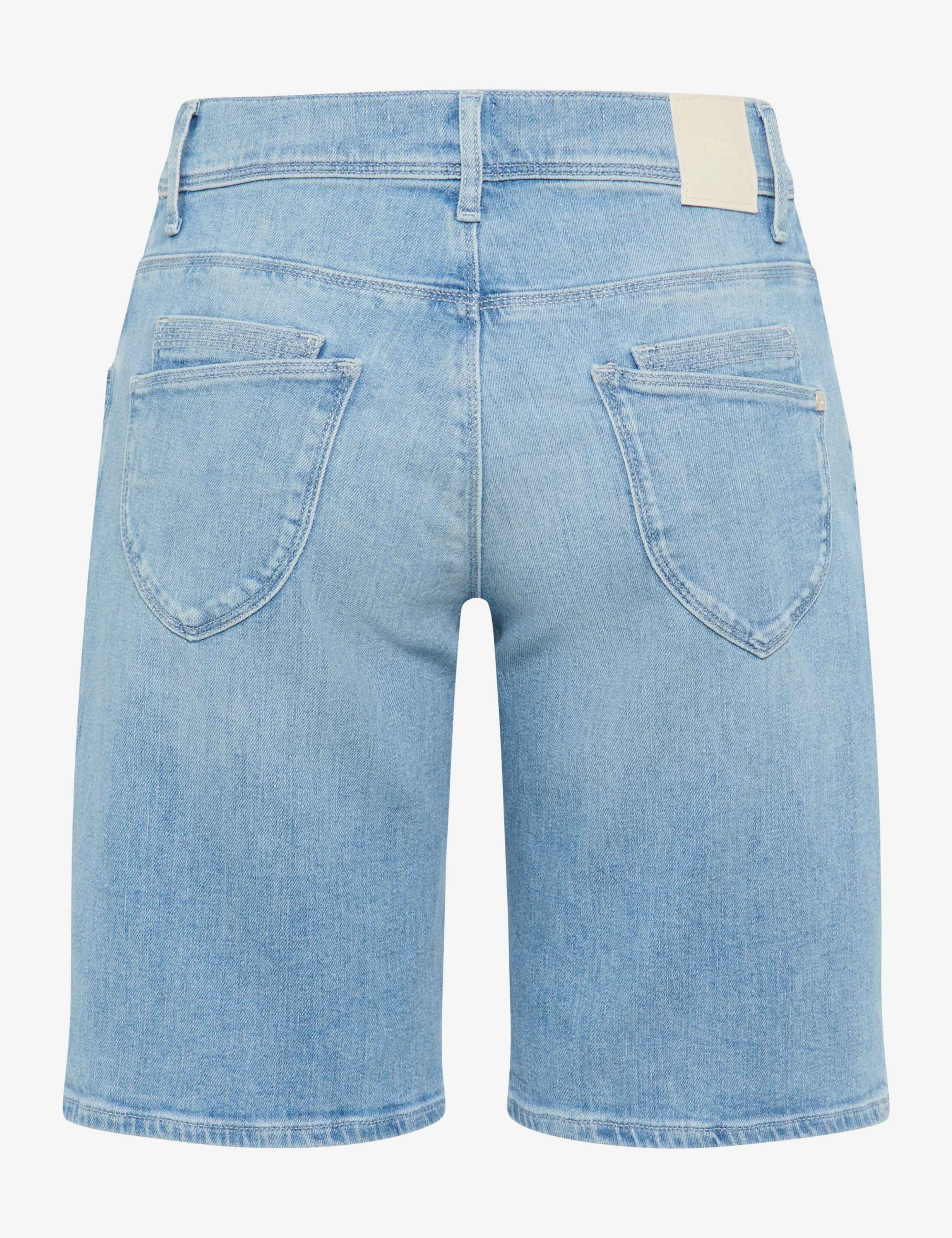 Women Style MEL B Denim Blue Relaxed Fit Stand-alone rear view
