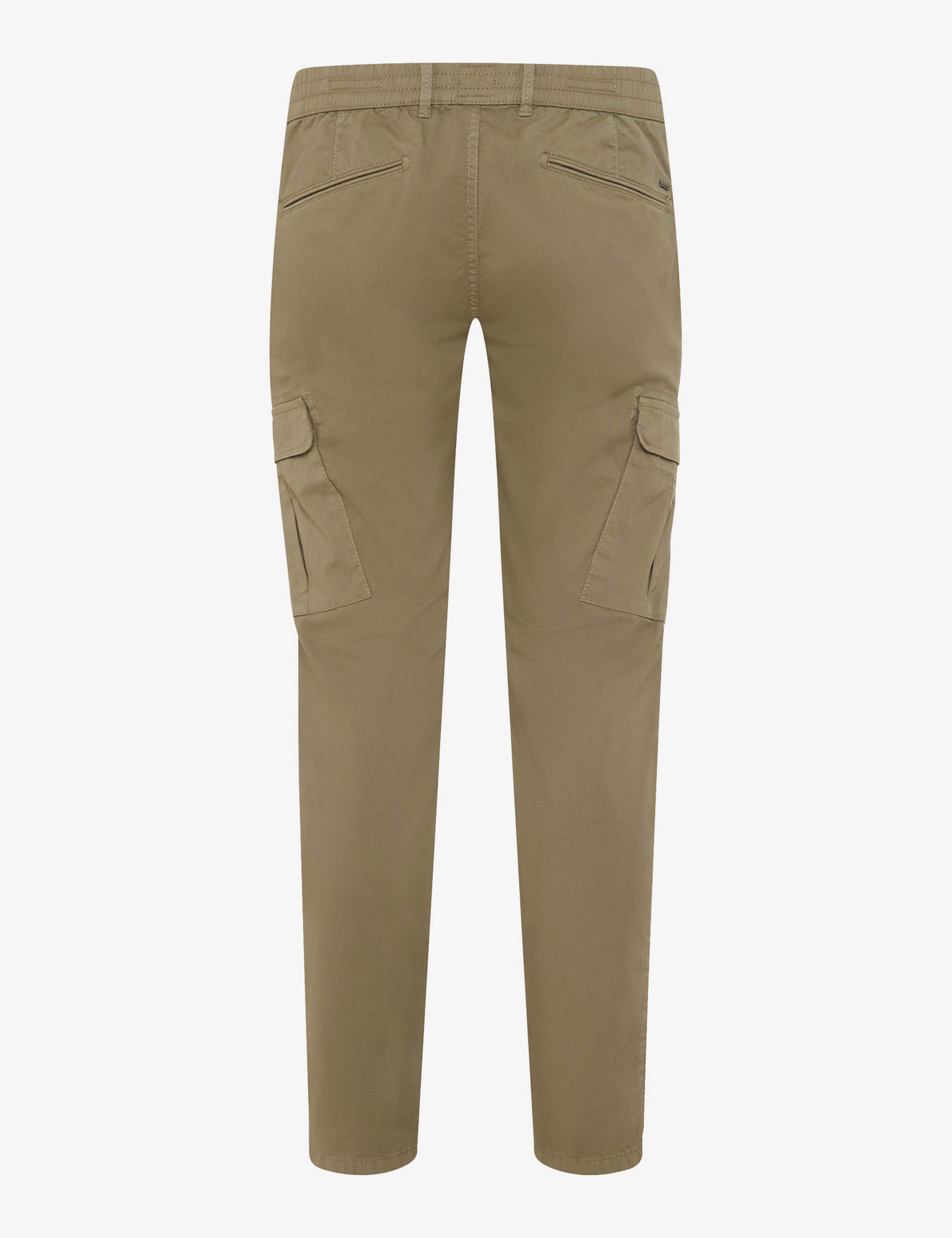 Heren Style SILVIO Groen - Khaki Slim Fit Beel achterkant