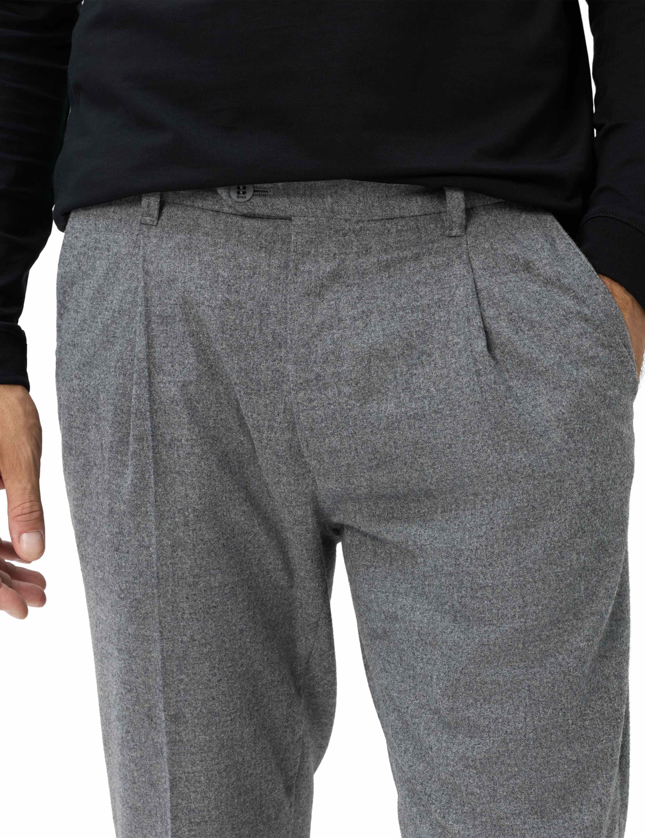 Herren Style TINO Hellgrau Tapered Fit Detail 2