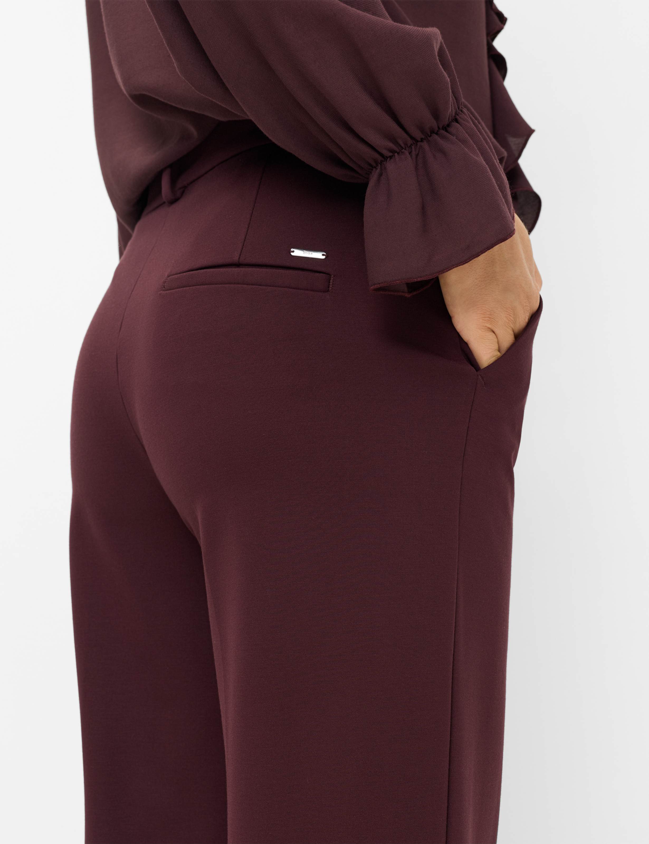 Dames Style MAINE Donkerpaars Wide Leg Detail 2