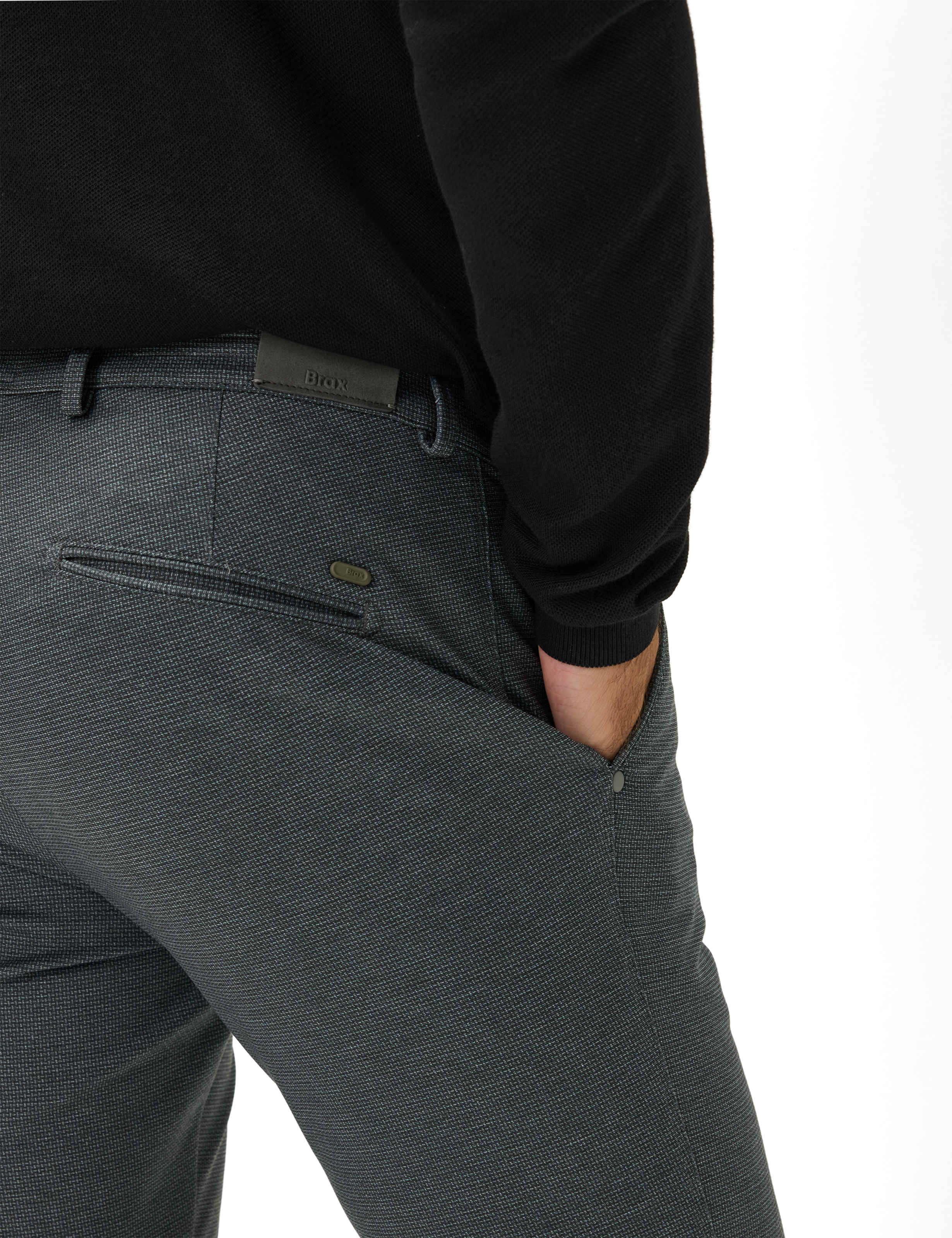 Heren Style SILVIO Mediumgrijs Slim Fit Detail 2