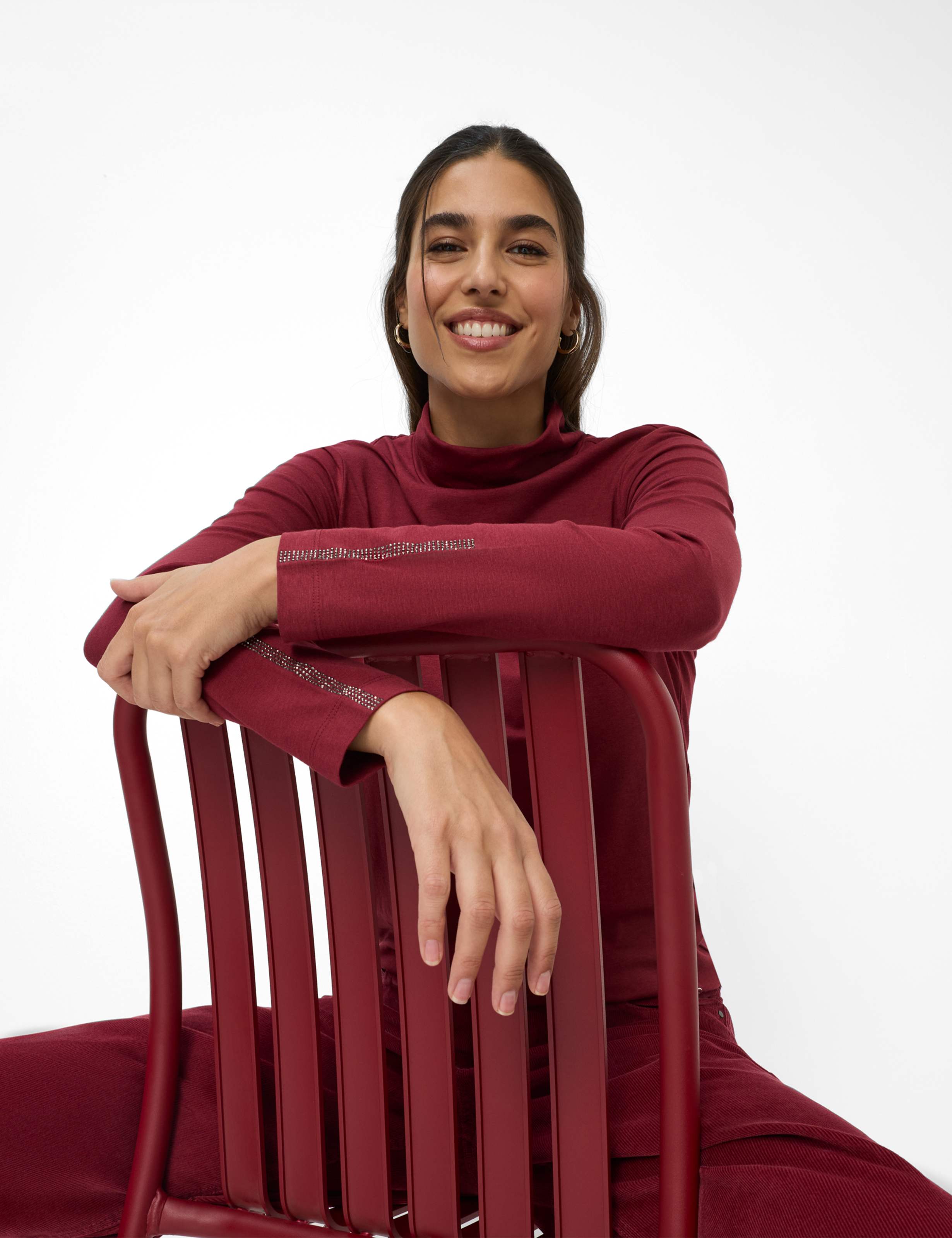Femme Style CARINA L Rouge Foncé  Détail 1